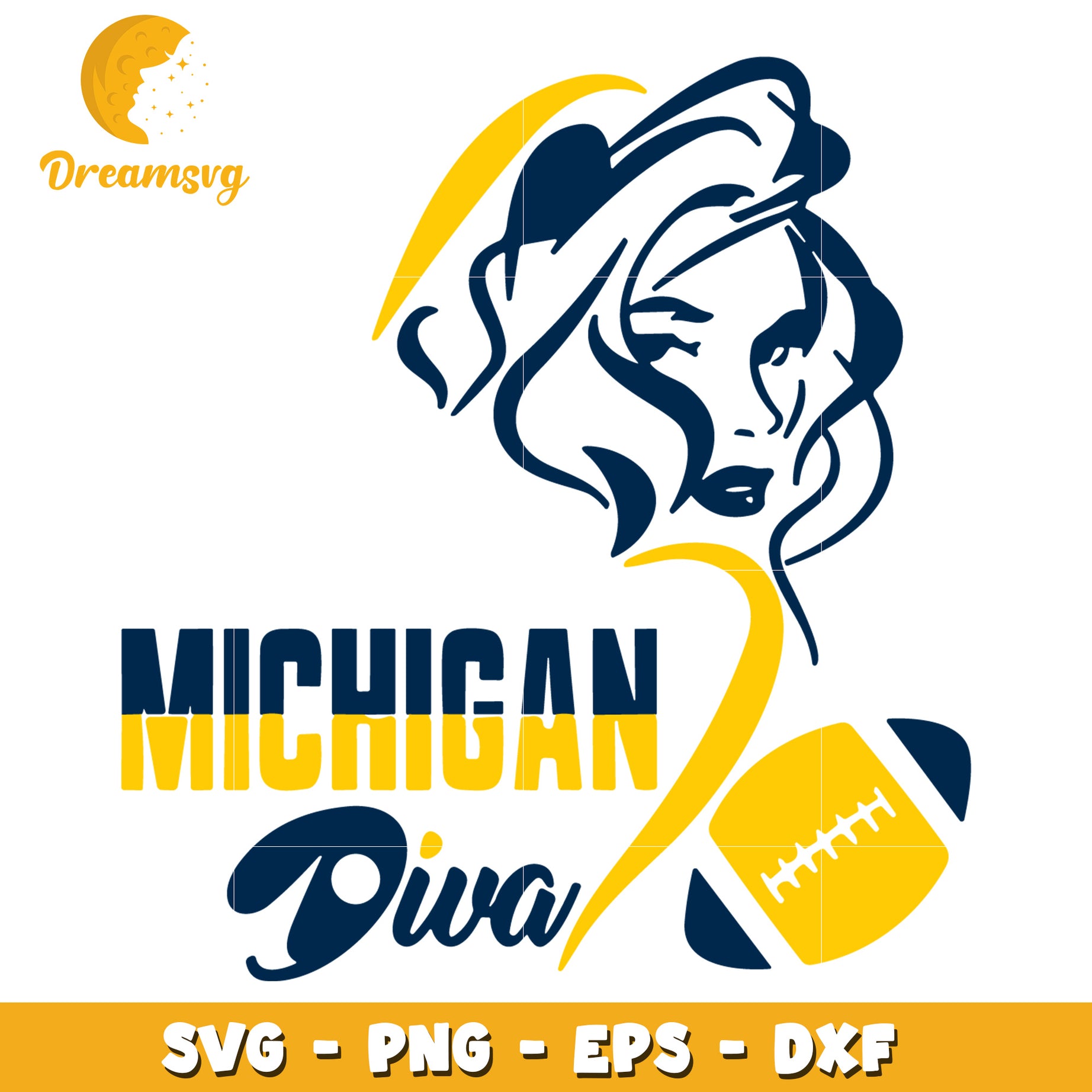 Michigan Diva SVG PNG EPS DXF Cut File