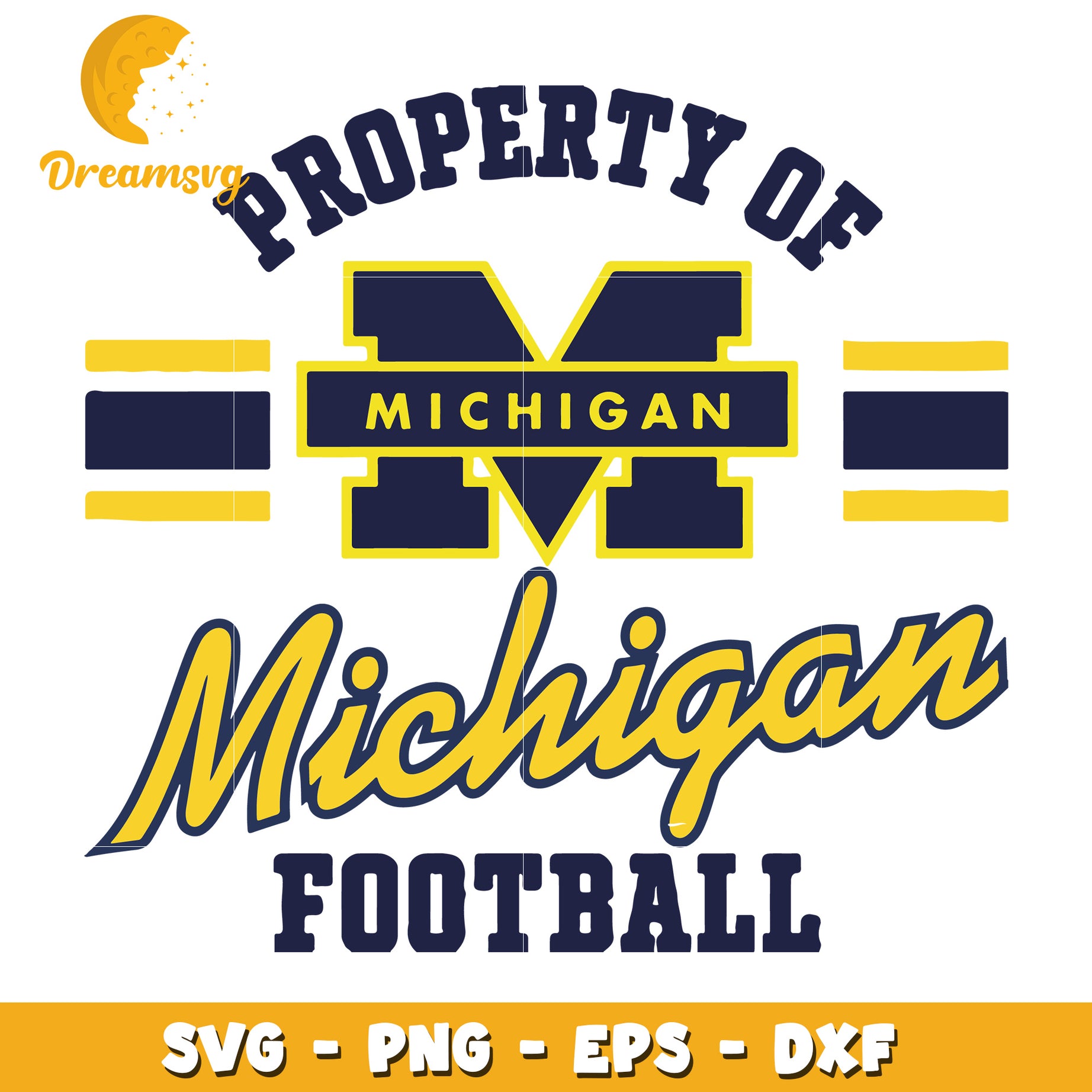 Michigan Football SVG PNG EPS DXF