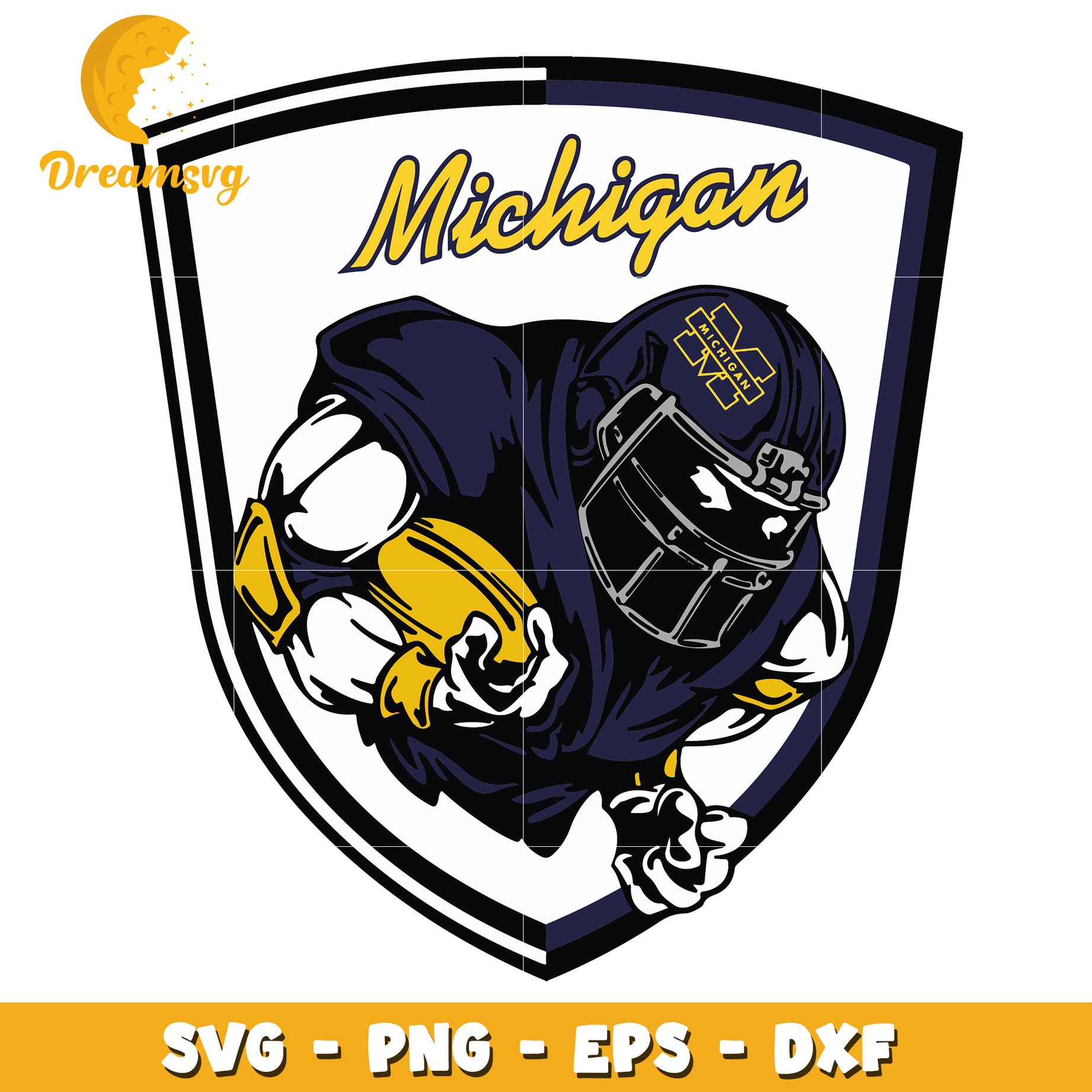 Michigan Football SVG PNG EPS DXF Cut File