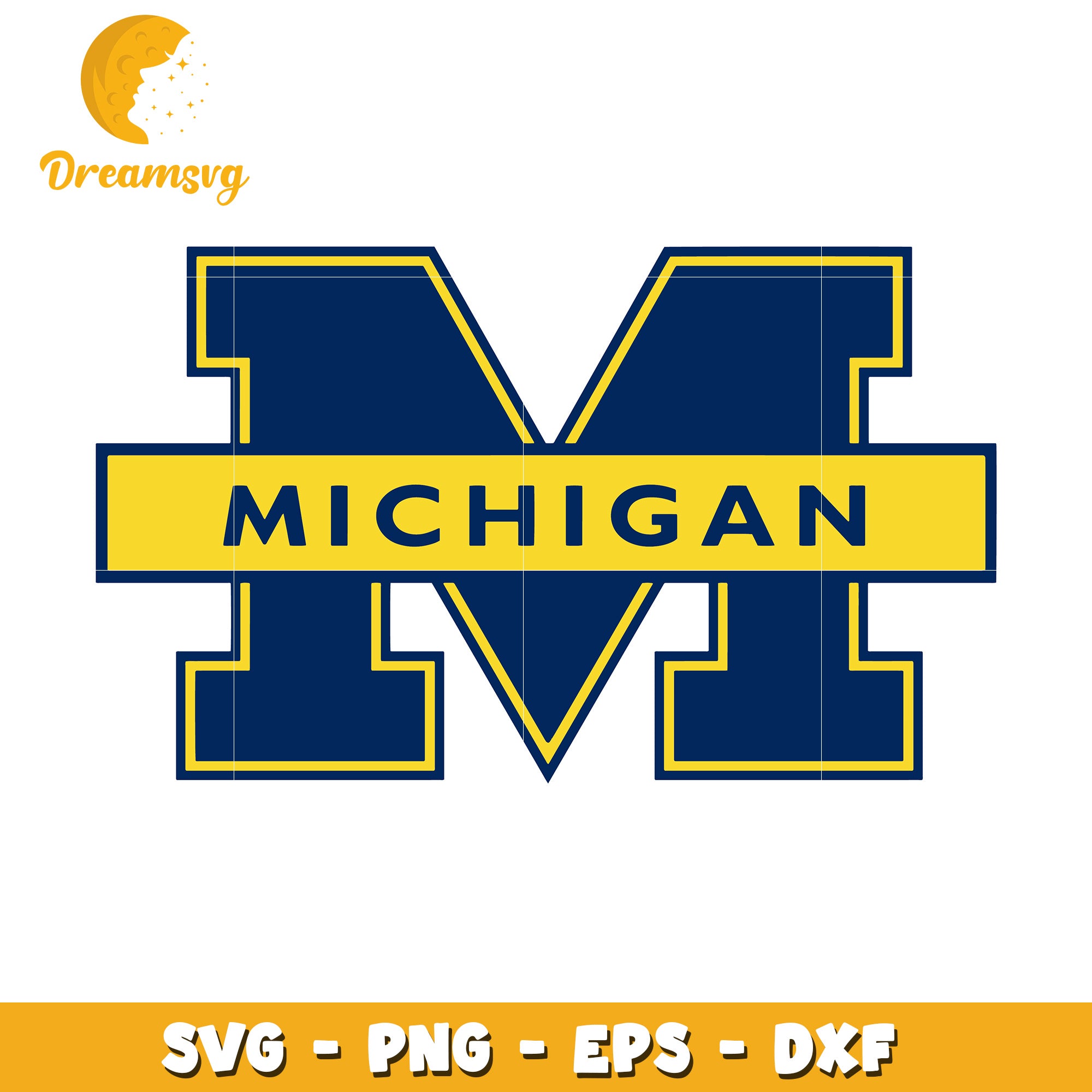 Michigan M Dxf File Michigan Logo SVG PNG EPS DXF Cut File – DreamSVG Store