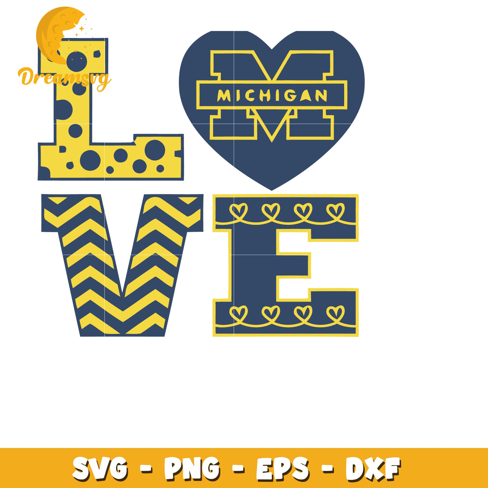 Michigan Love SVG Cut File Bundle