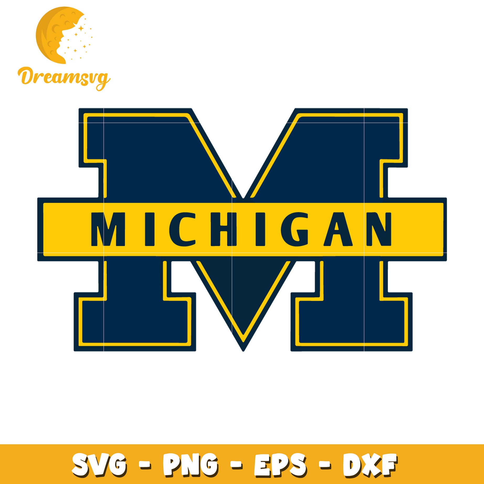 Michigan M Logo SVG File for Craft and Design Projects