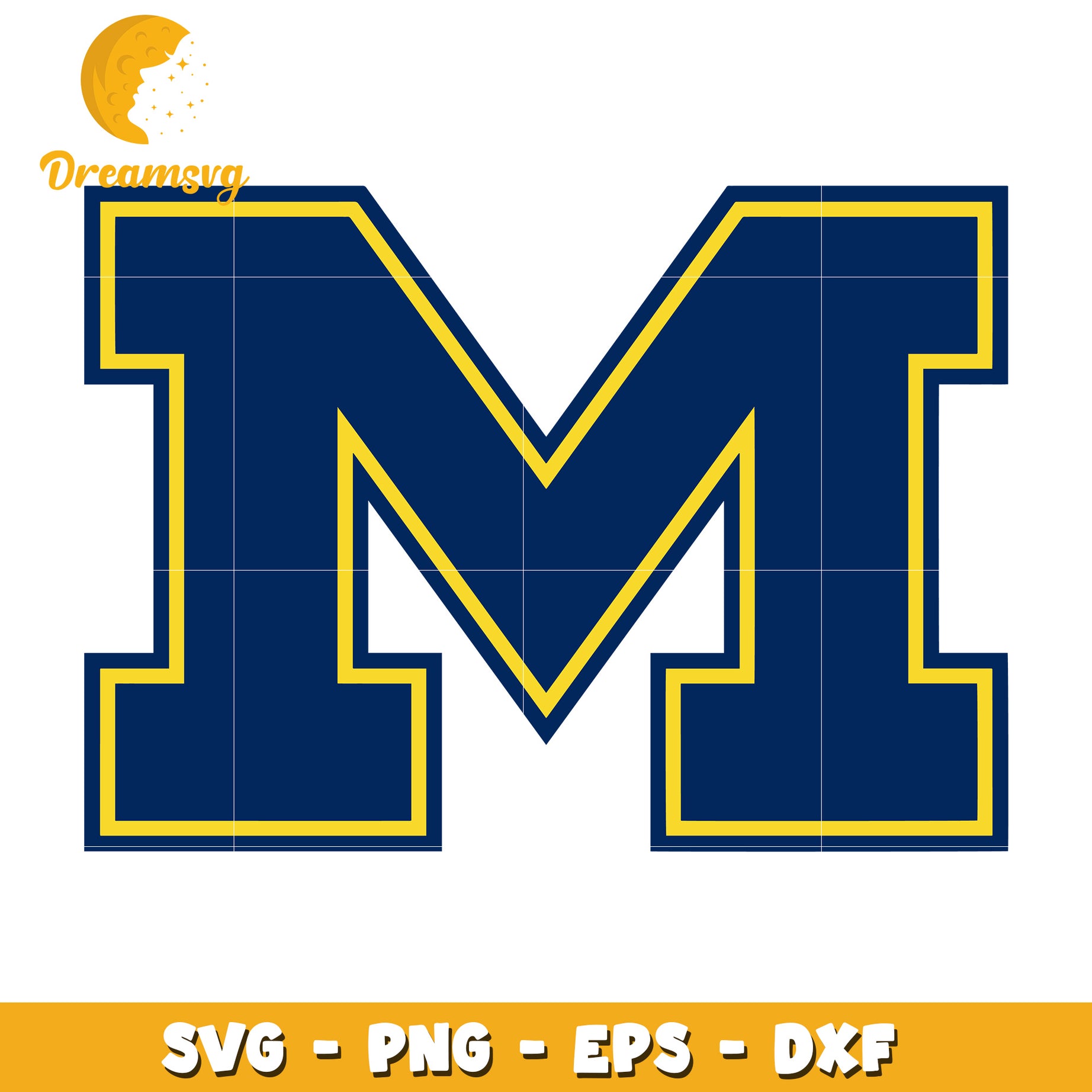 Michigan M SVG Cut File PNG EPS DXF