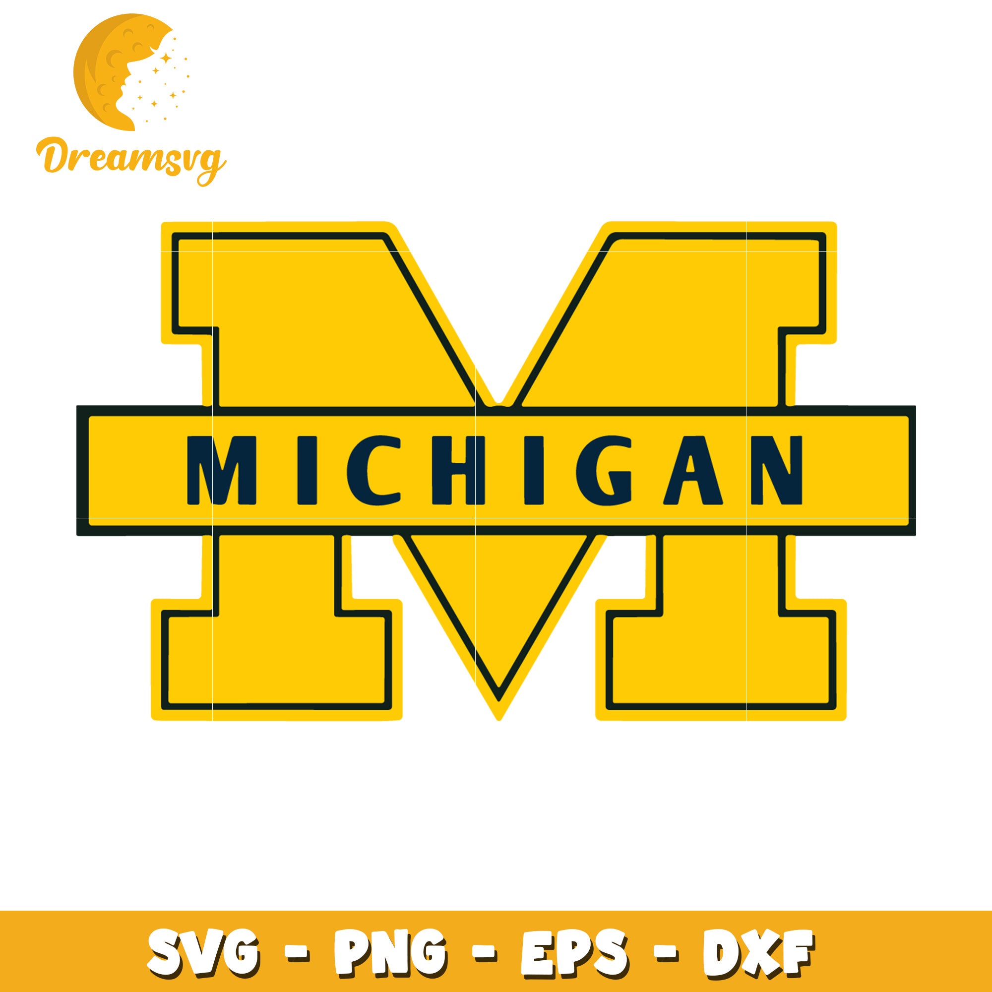 Michigan M SVG PNG EPS DXF Cut File