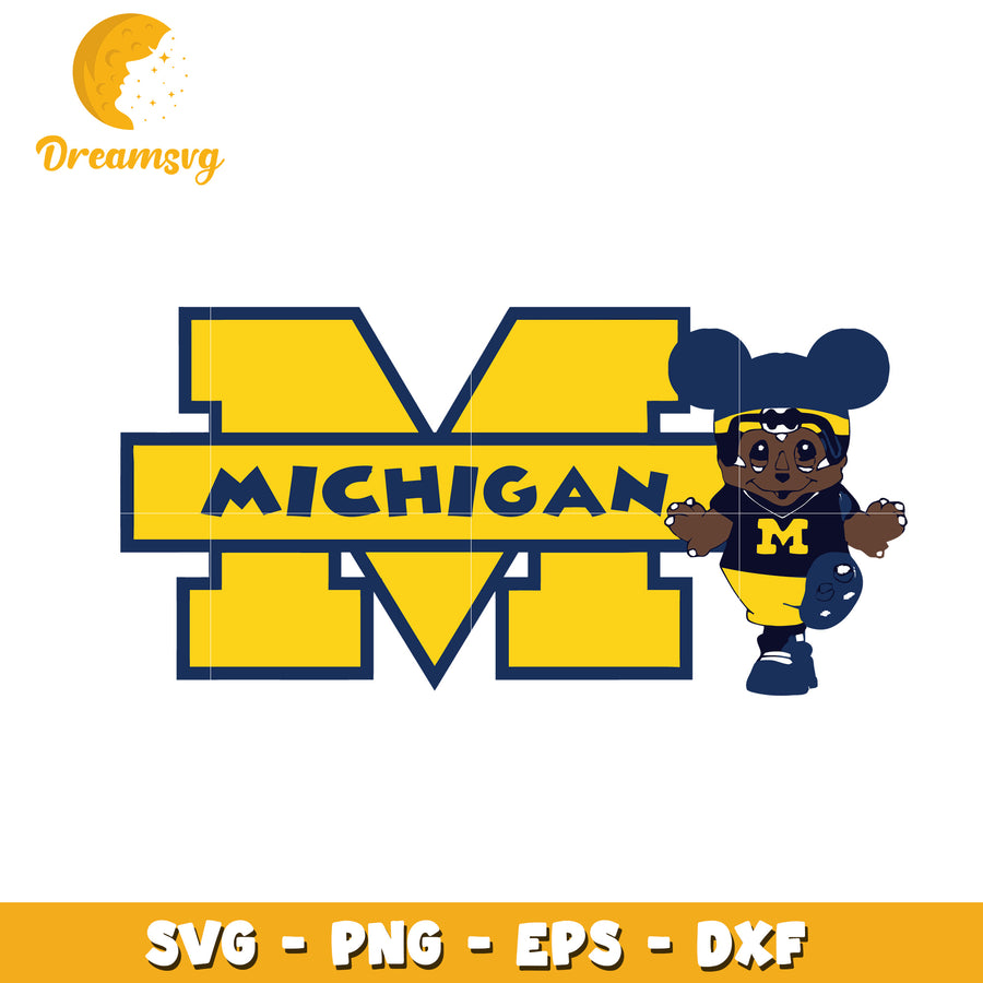 Michigan Mickey Mouse SVG PNG EPS DXF