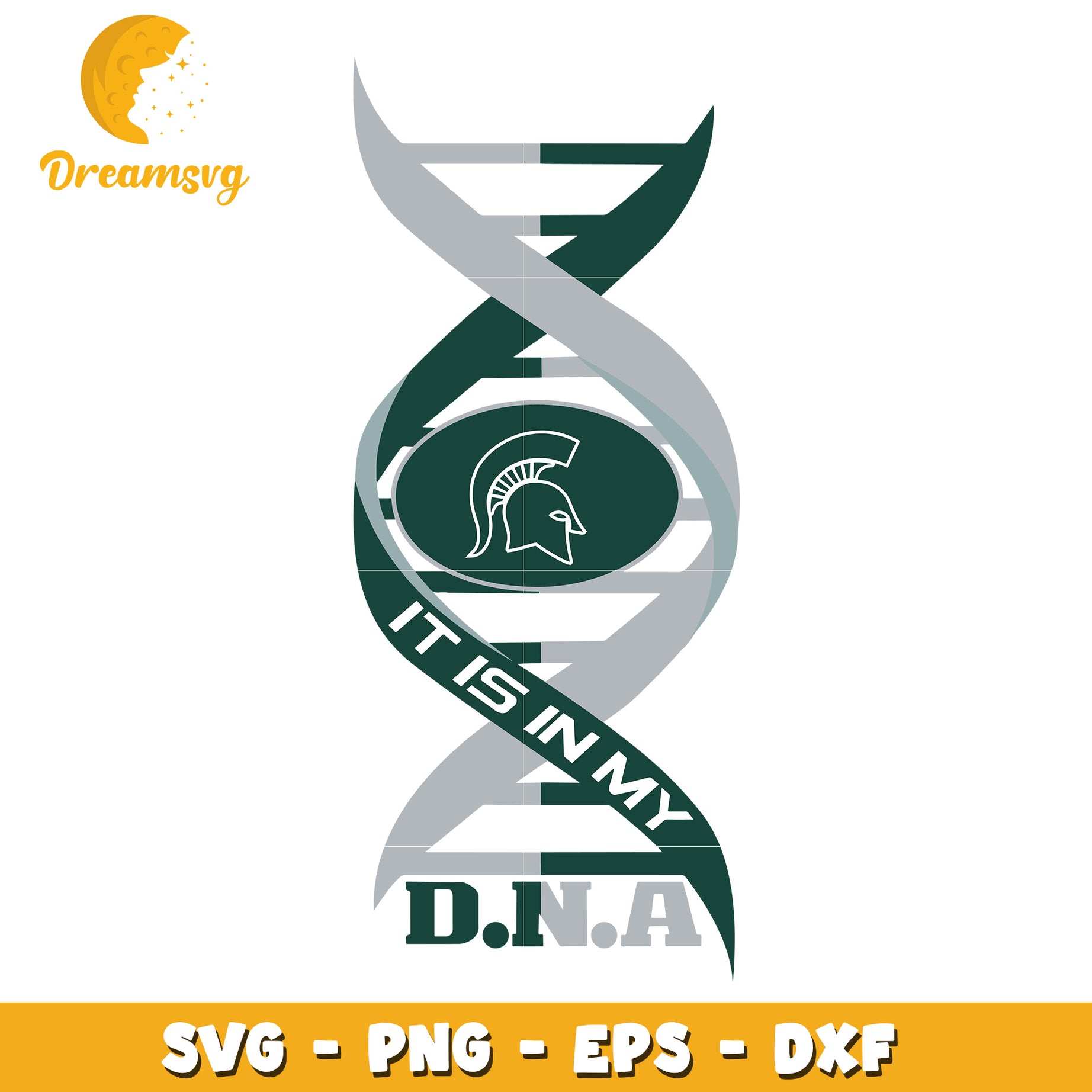 Michigan State DNA SVG Cut File