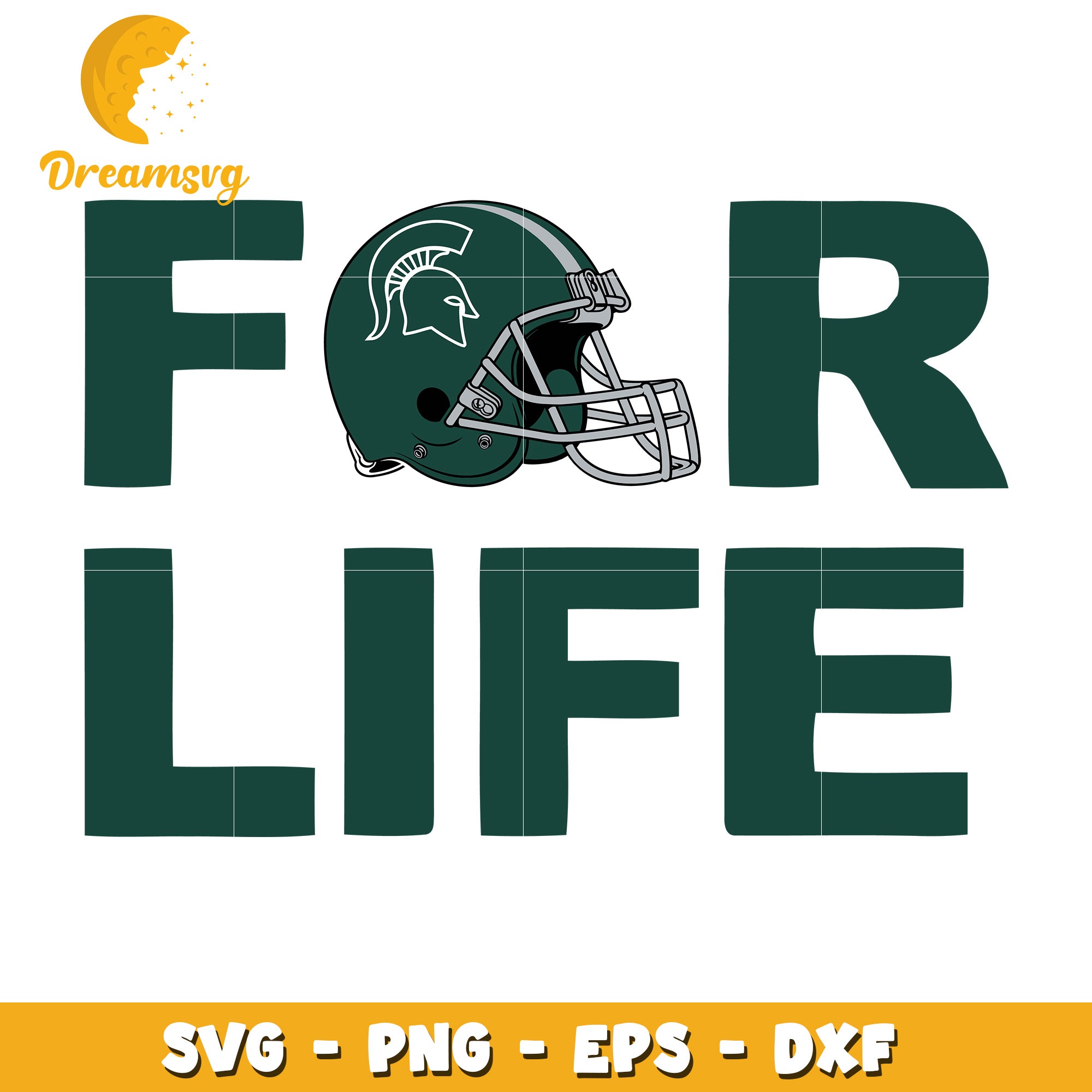 Michigan State Football For Life SVG