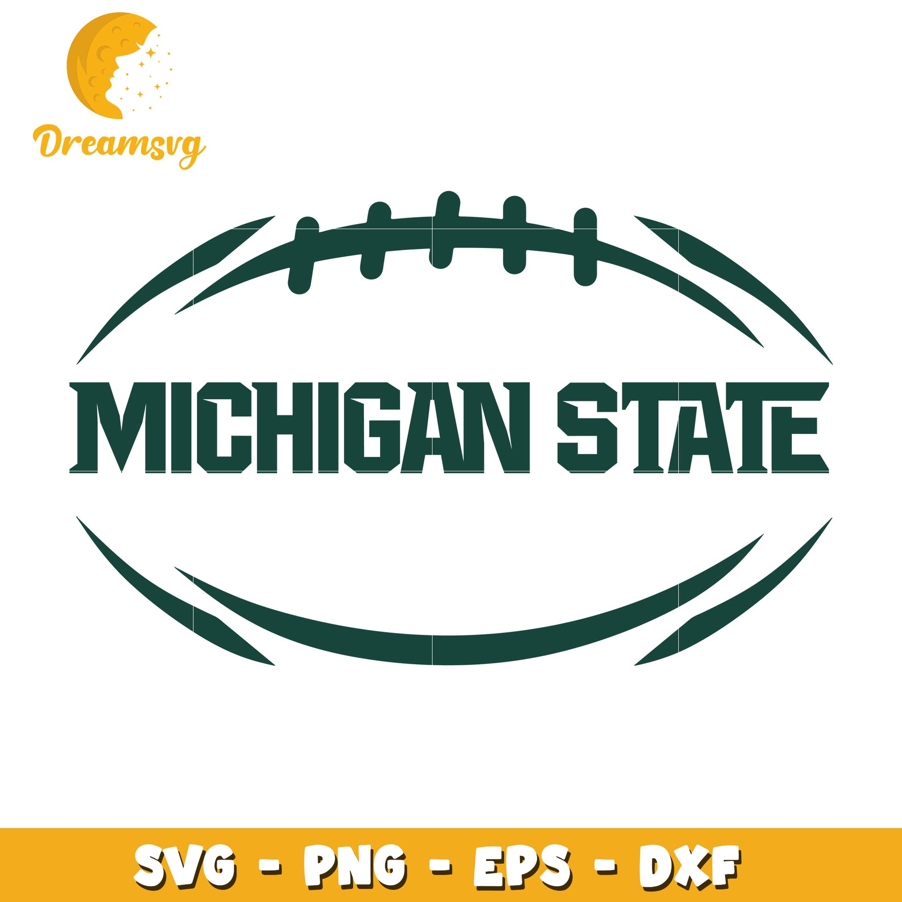 Michigan State Football SVG Cut File for Cricut and Silhouette