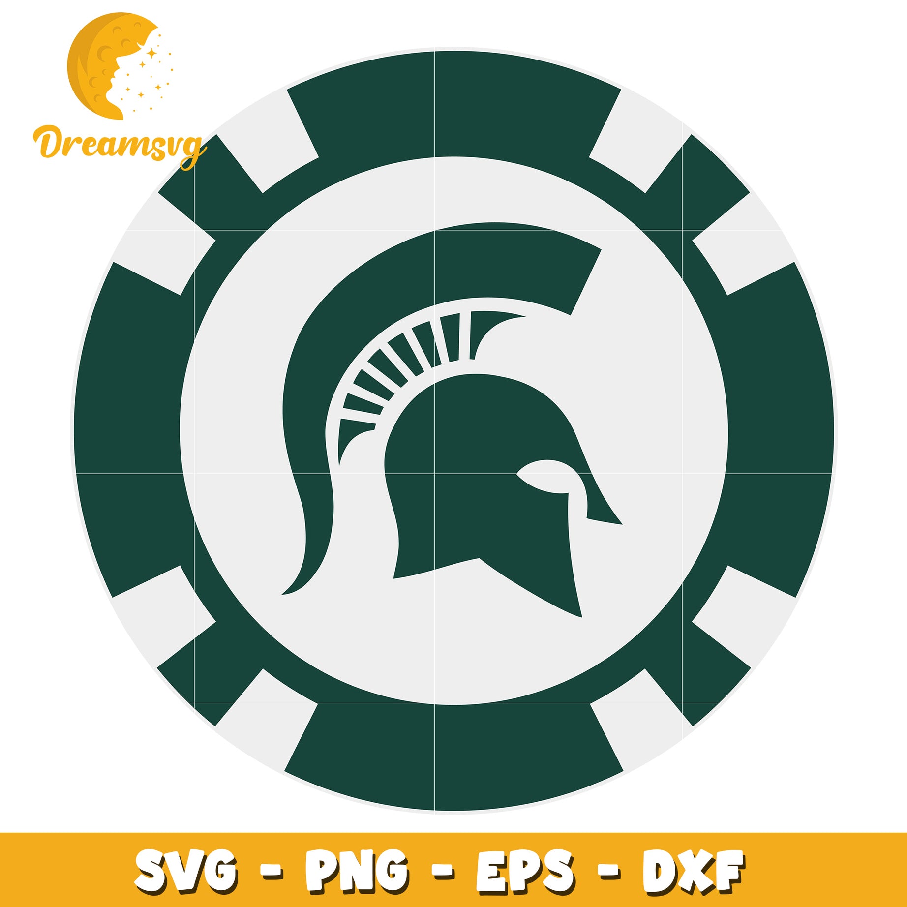 Michigan State Spartan Helmet SVG PNG EPS DXF