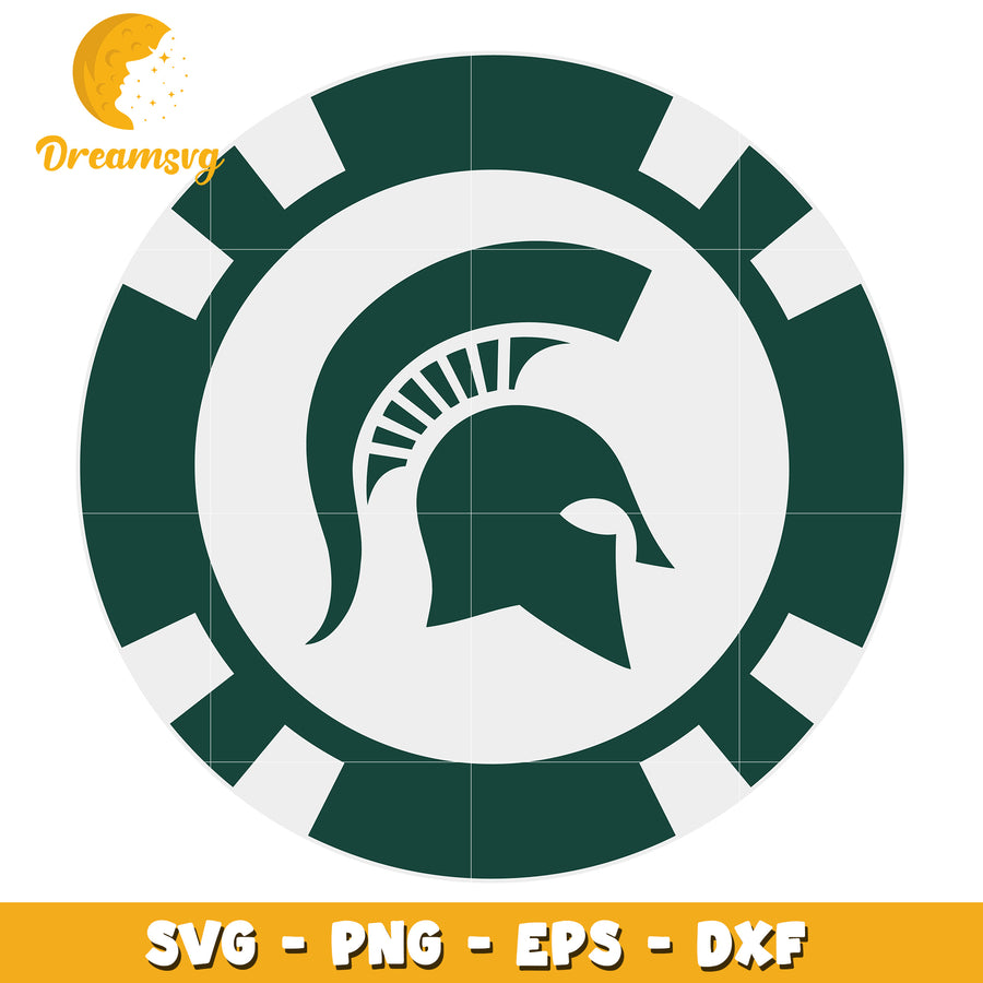 Michigan State Spartan Helmet SVG PNG EPS DXF