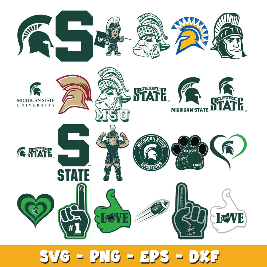 Michigan State Spartans Bundle svg, Michigan State Spartans logo svg, ncaa svg  
