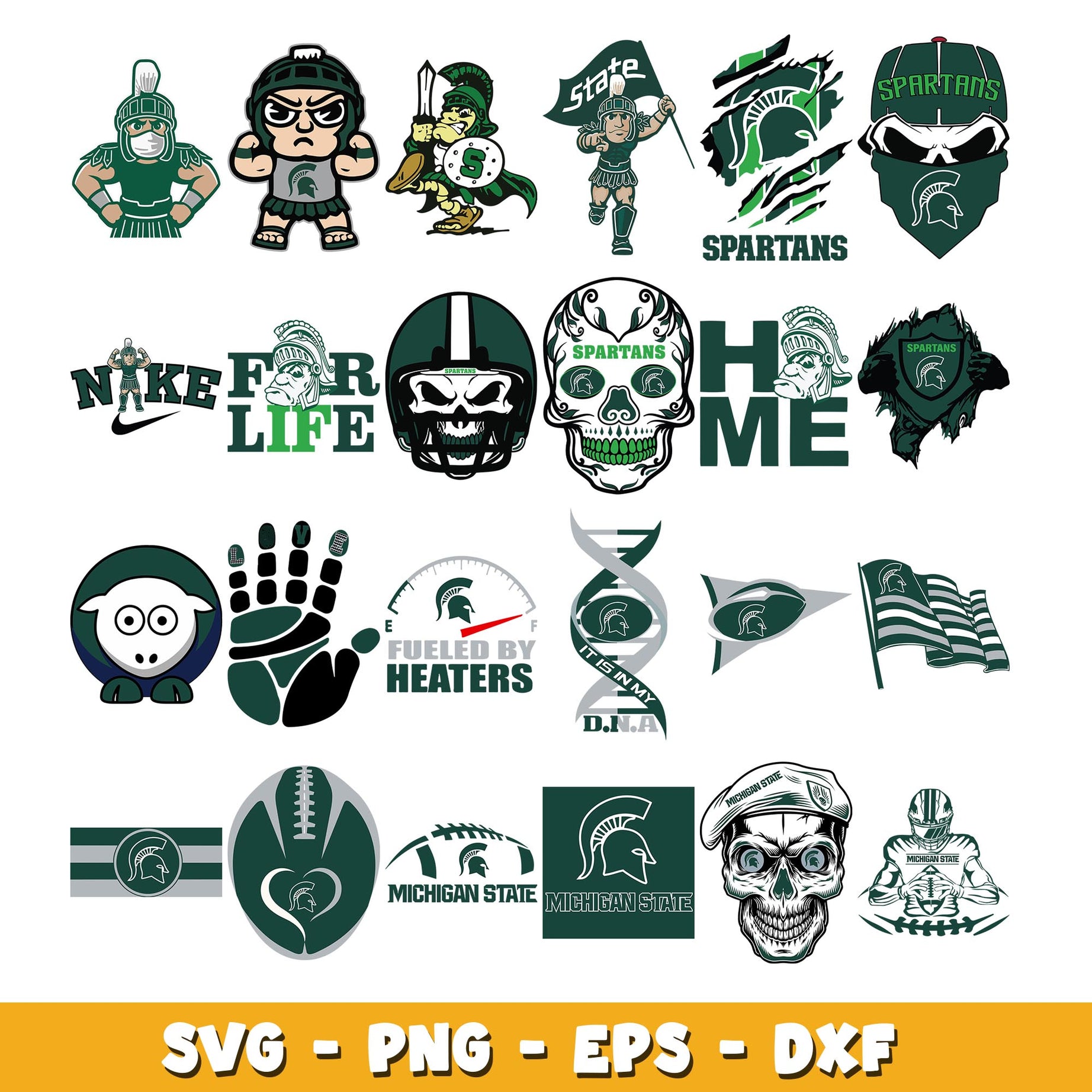 Logo Michigan State Spartans Bundle svg, Michigan State Spartans logo svg, ncaa svg 