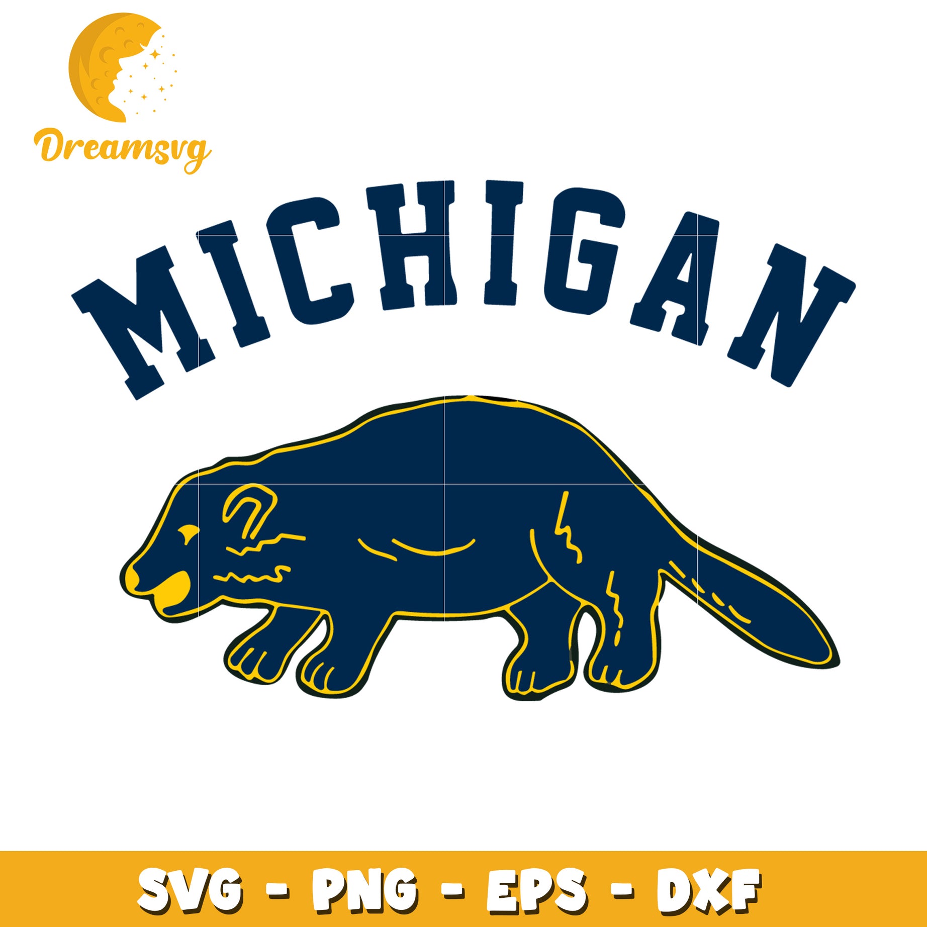 Michigan Wolverine SVG PNG EPS DXF Cut File