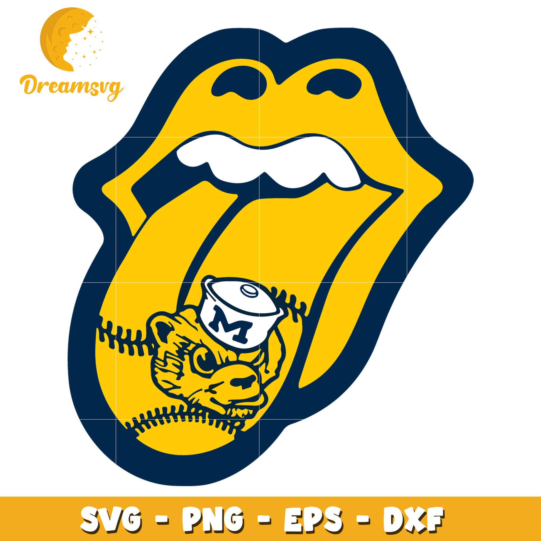 Michigan Wolverines Baseball SVG Cut File