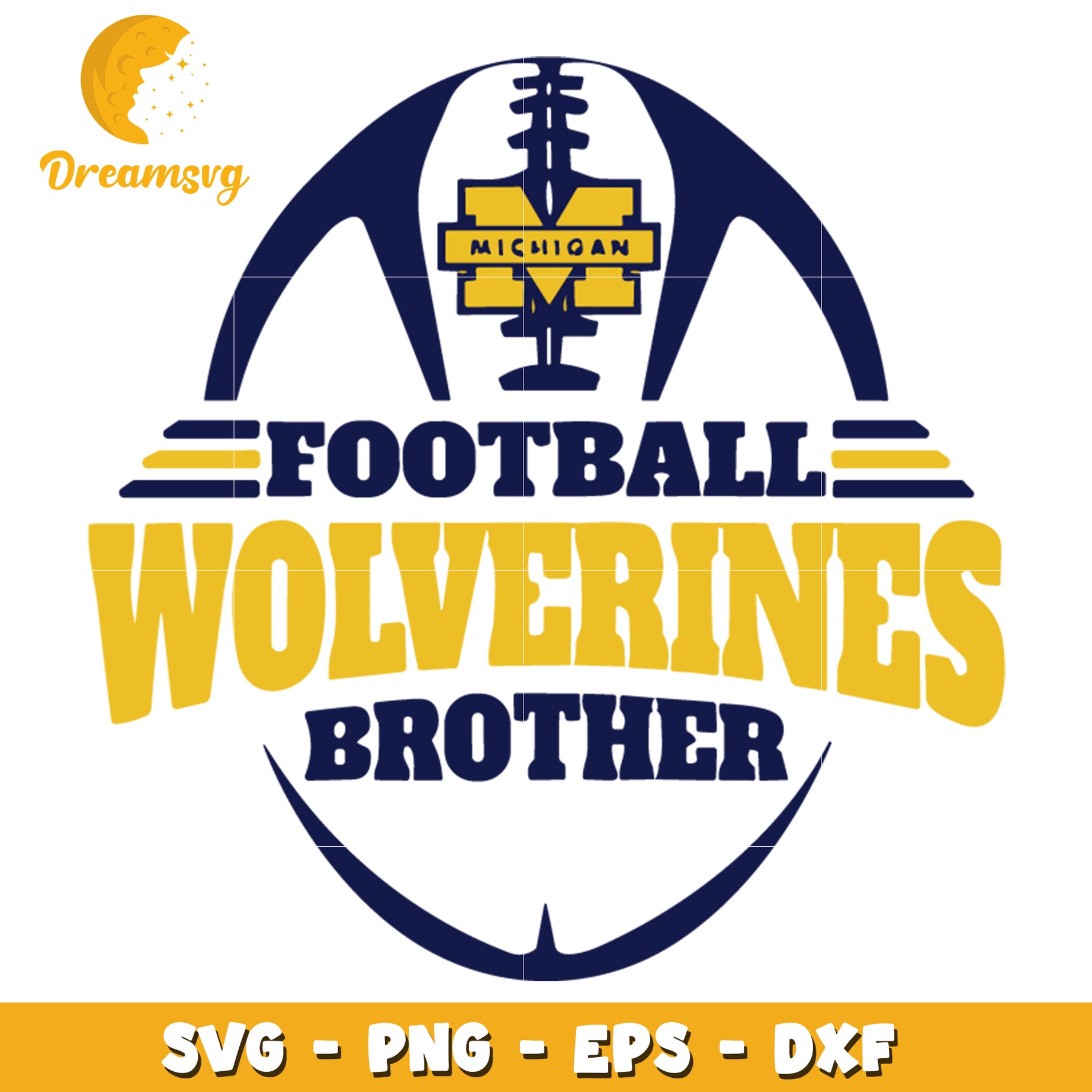 Michigan Wolverines Football Brother SVG