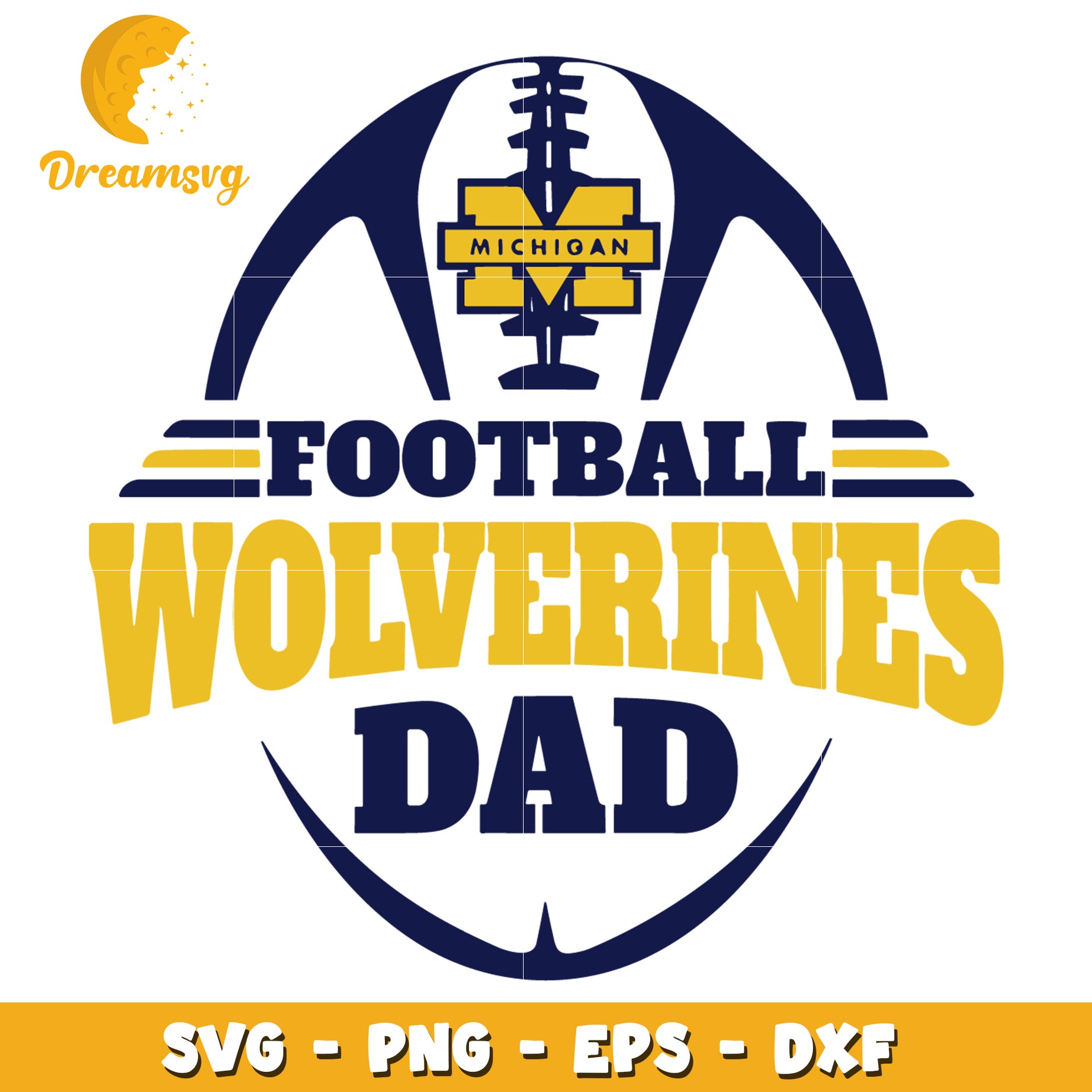 Michigan Wolverines Football Dad SVG