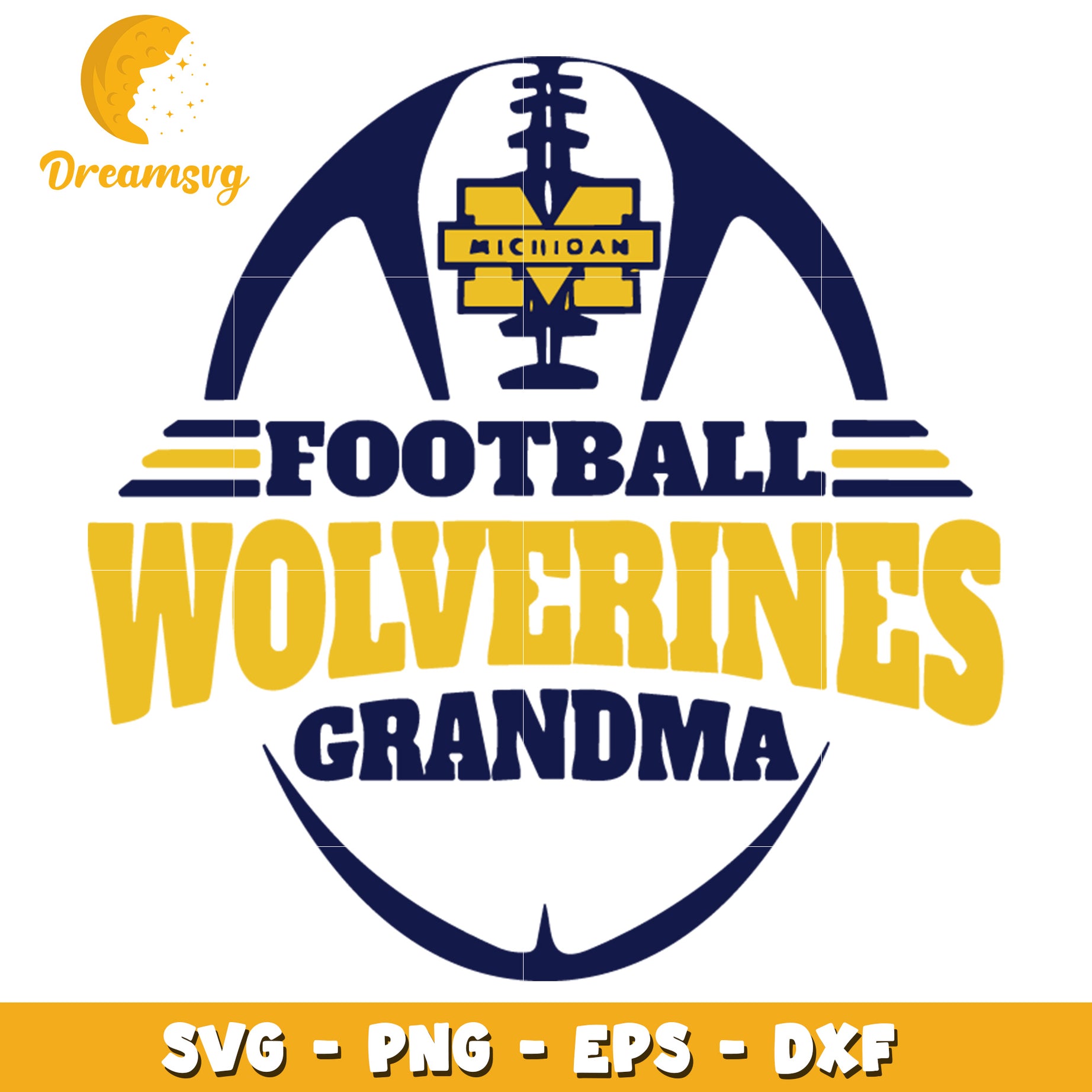 Michigan Wolverines Football Grandma SVG