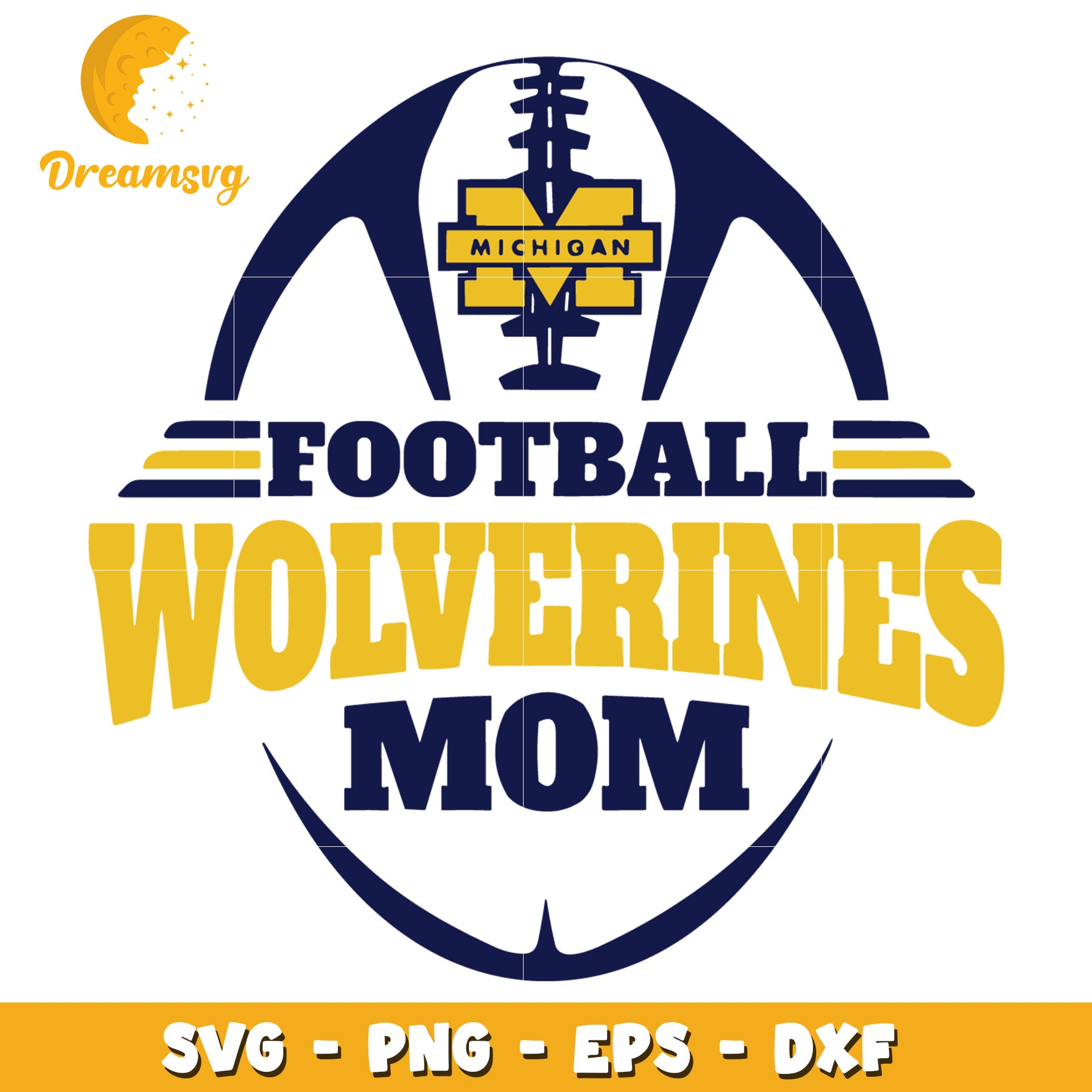 Michigan Wolverines Football Mom SVG