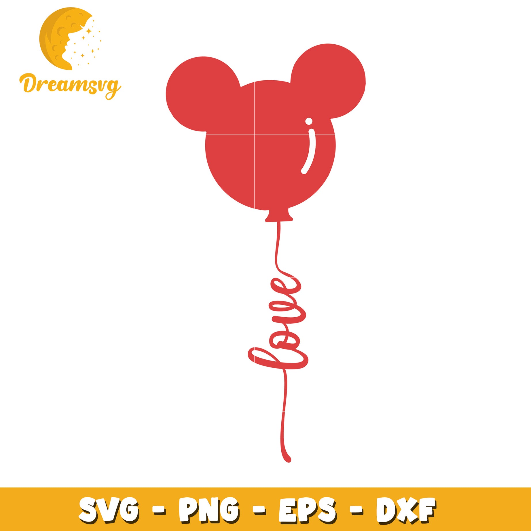 Mickey Balloon SVG Cut File