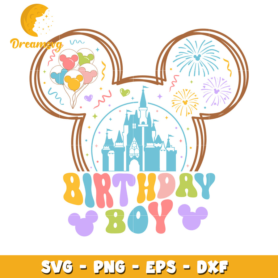 Mickey Birthday Boy SVG Cut File