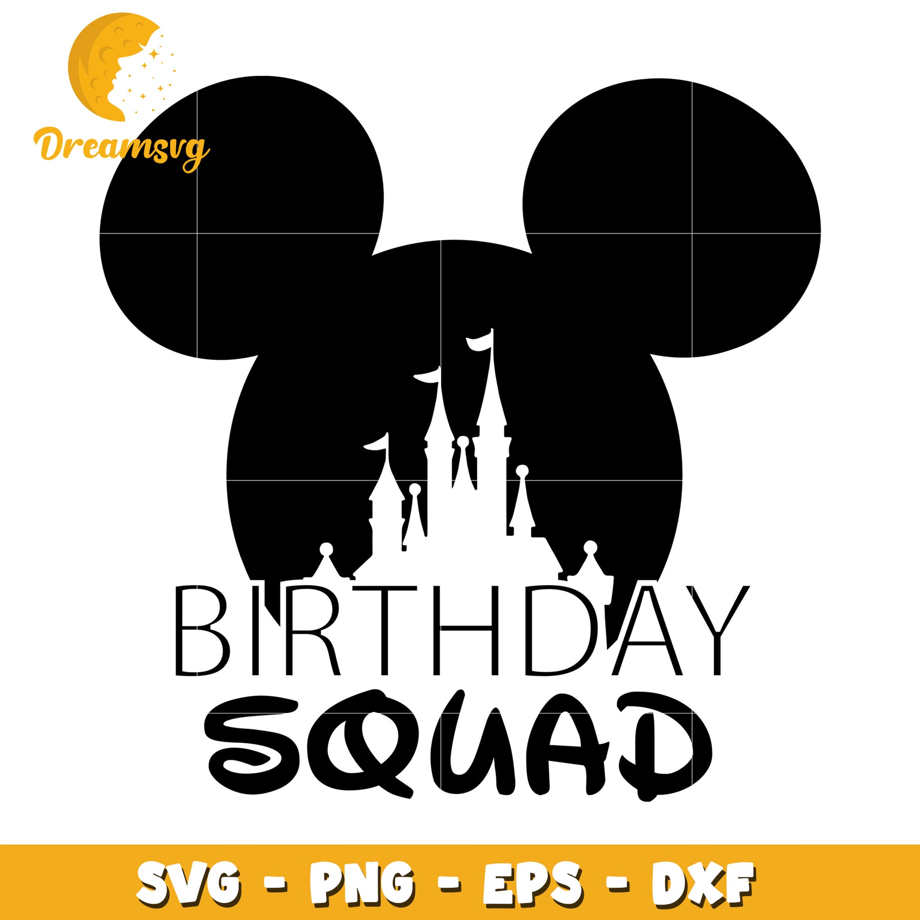Mickey Birthday Squad SVG PNG EPS DXF