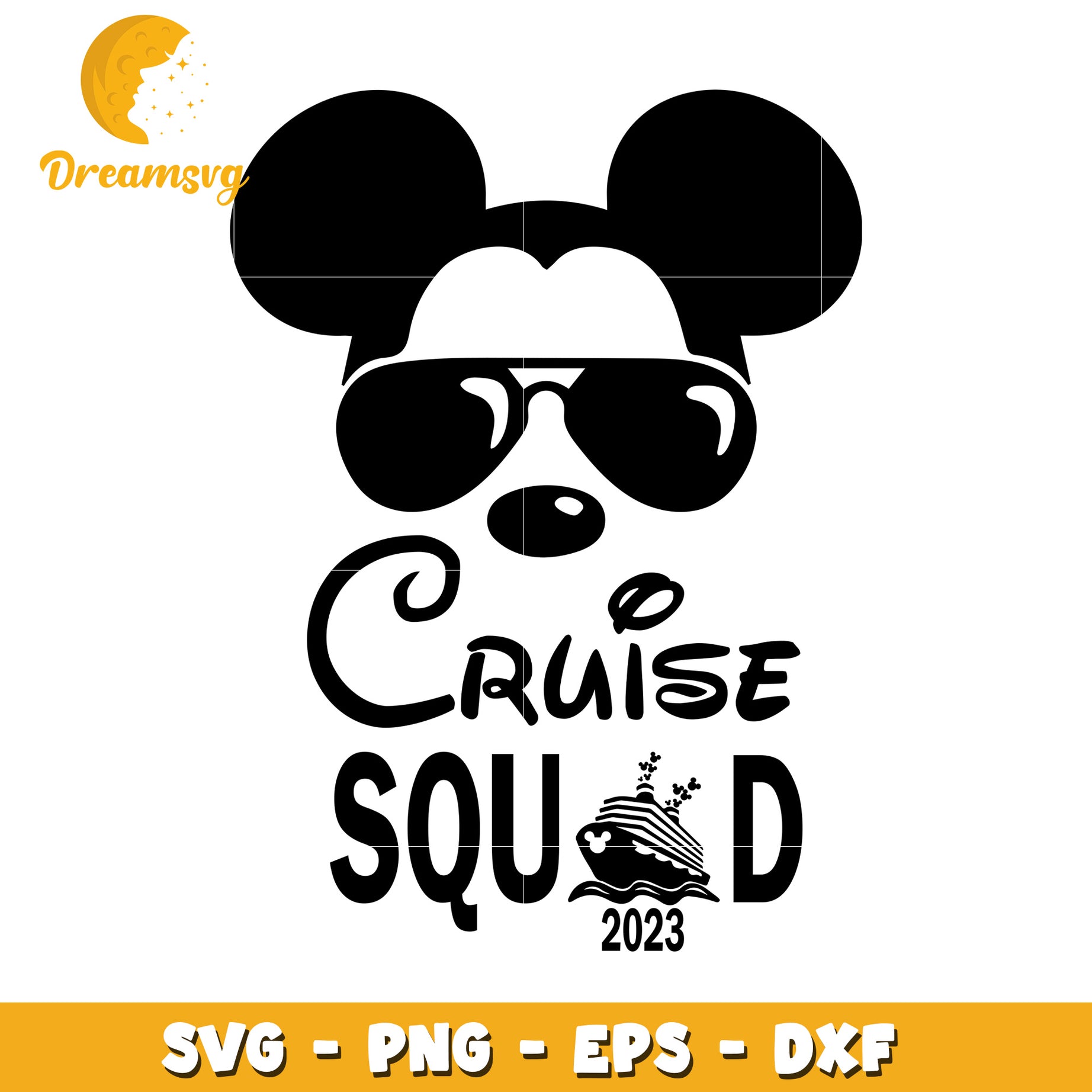 Mickey Cruise Squad 2023 SVG PNG EPS DXF