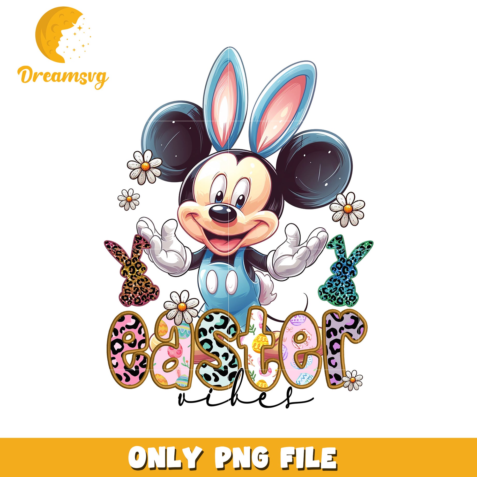 Mickey Easter Bunny PNG Design