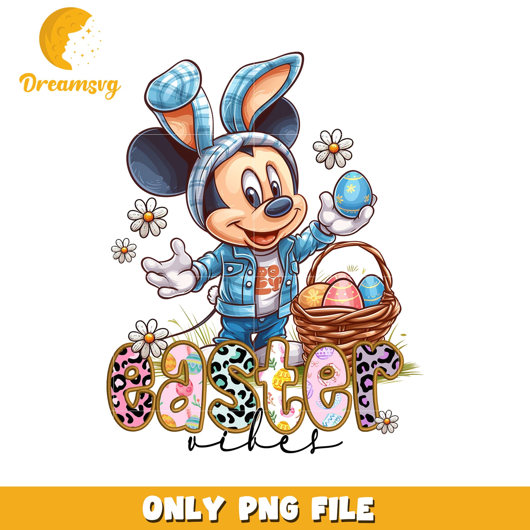 Mickey Easter PNG Design