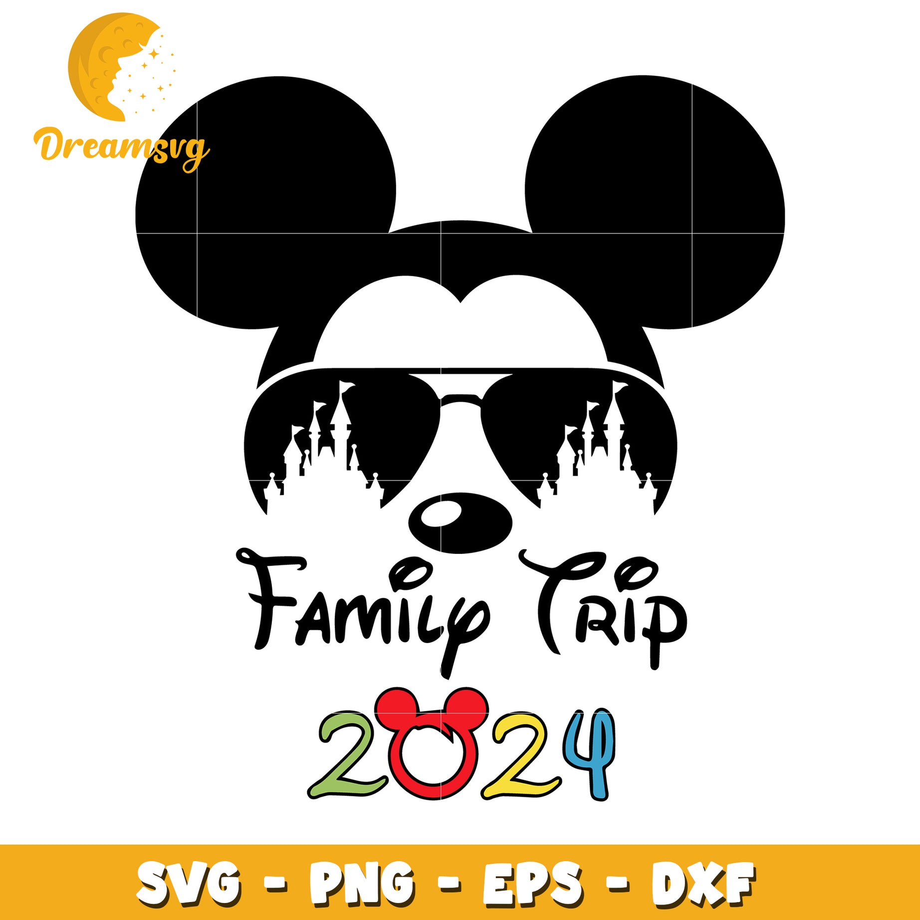 Mickey Family Trip 2024 SVG PNG EPS DXF