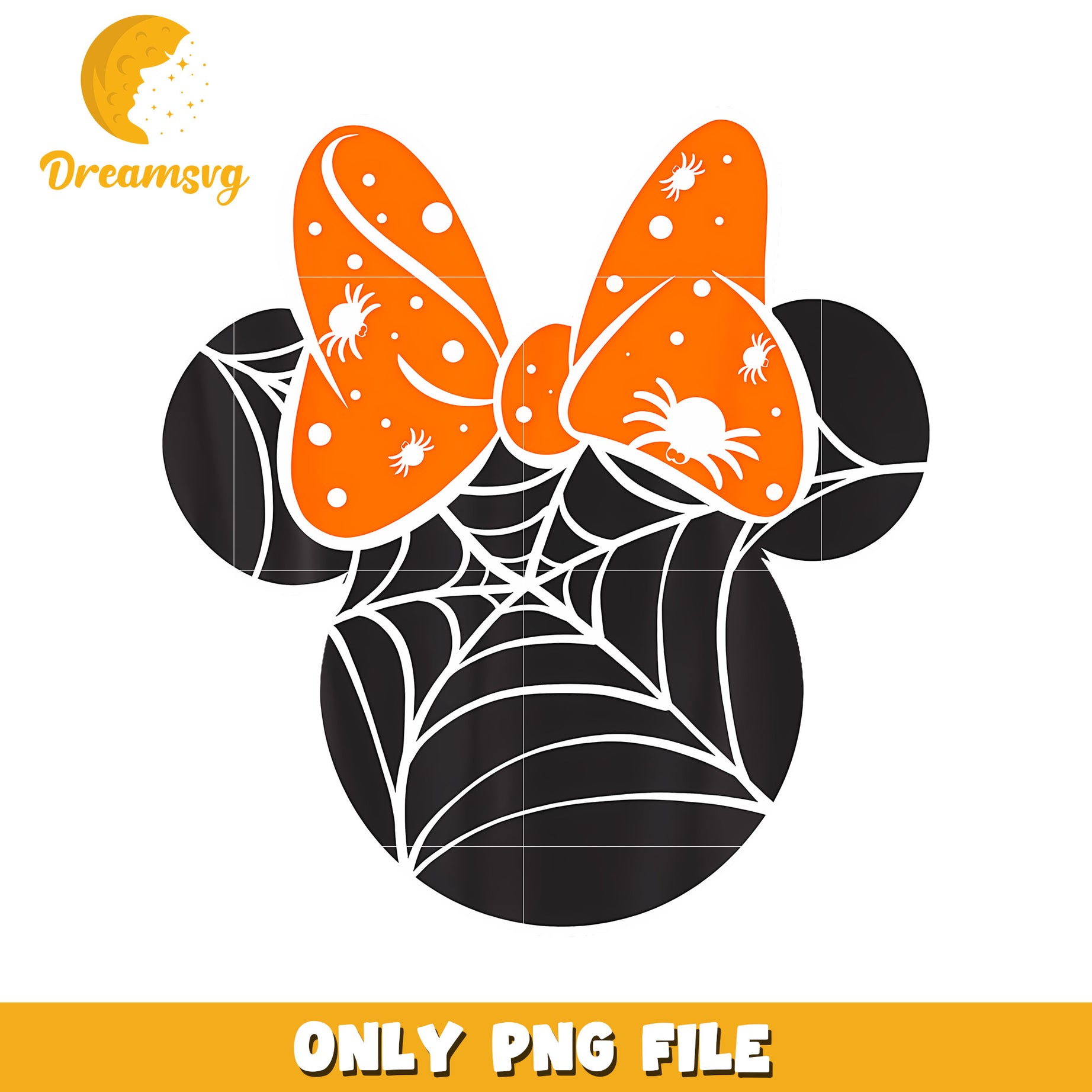 Mickey  Friends Halloween Minnie Spider Web png, halloween png, spooky halloween png