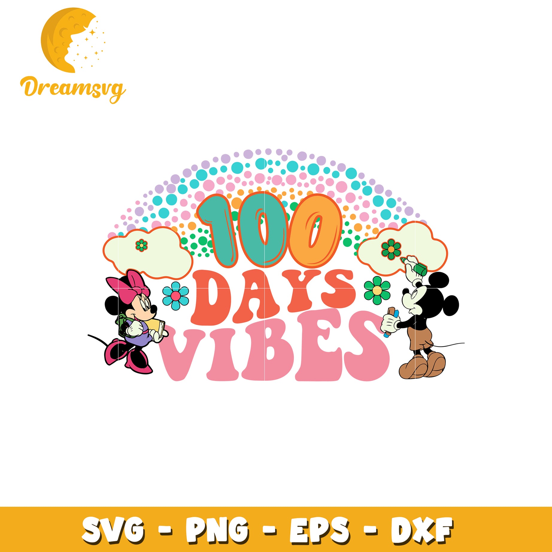 Mickey Minnie 100 Days Vibes SVG