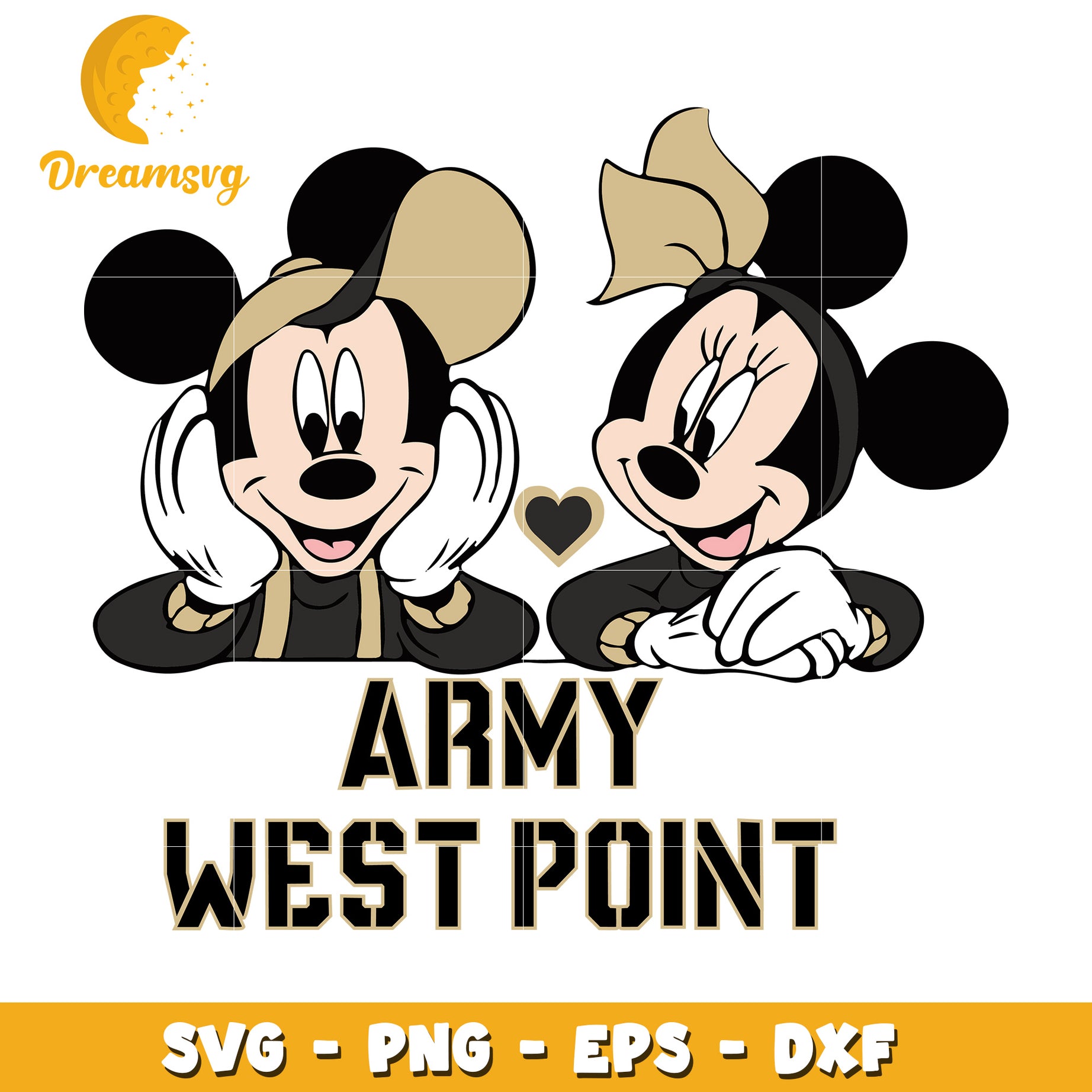 Mickey Minnie Army West Point SVG PNG