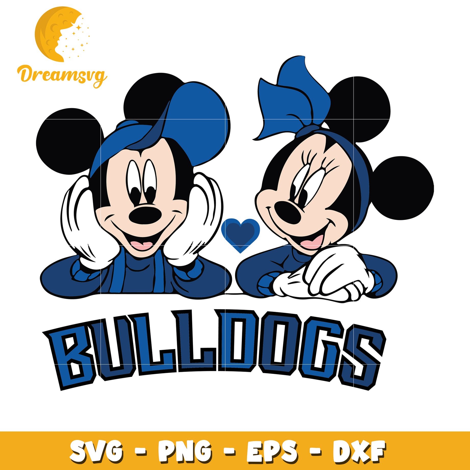 Mickey Minnie Bulldogs SVG Cut File