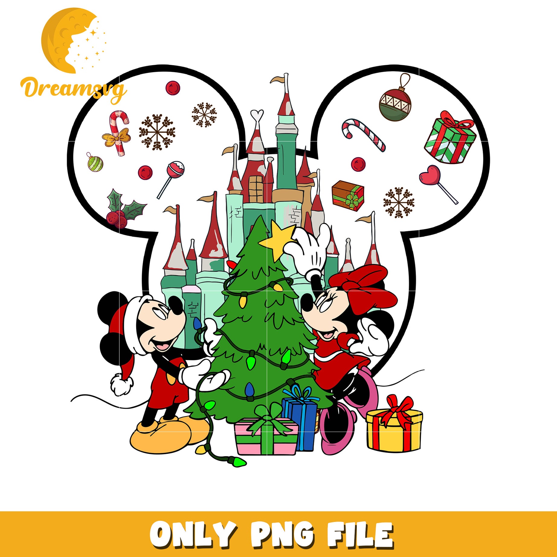 Mickey Minnie Christmas PNG Sublimation