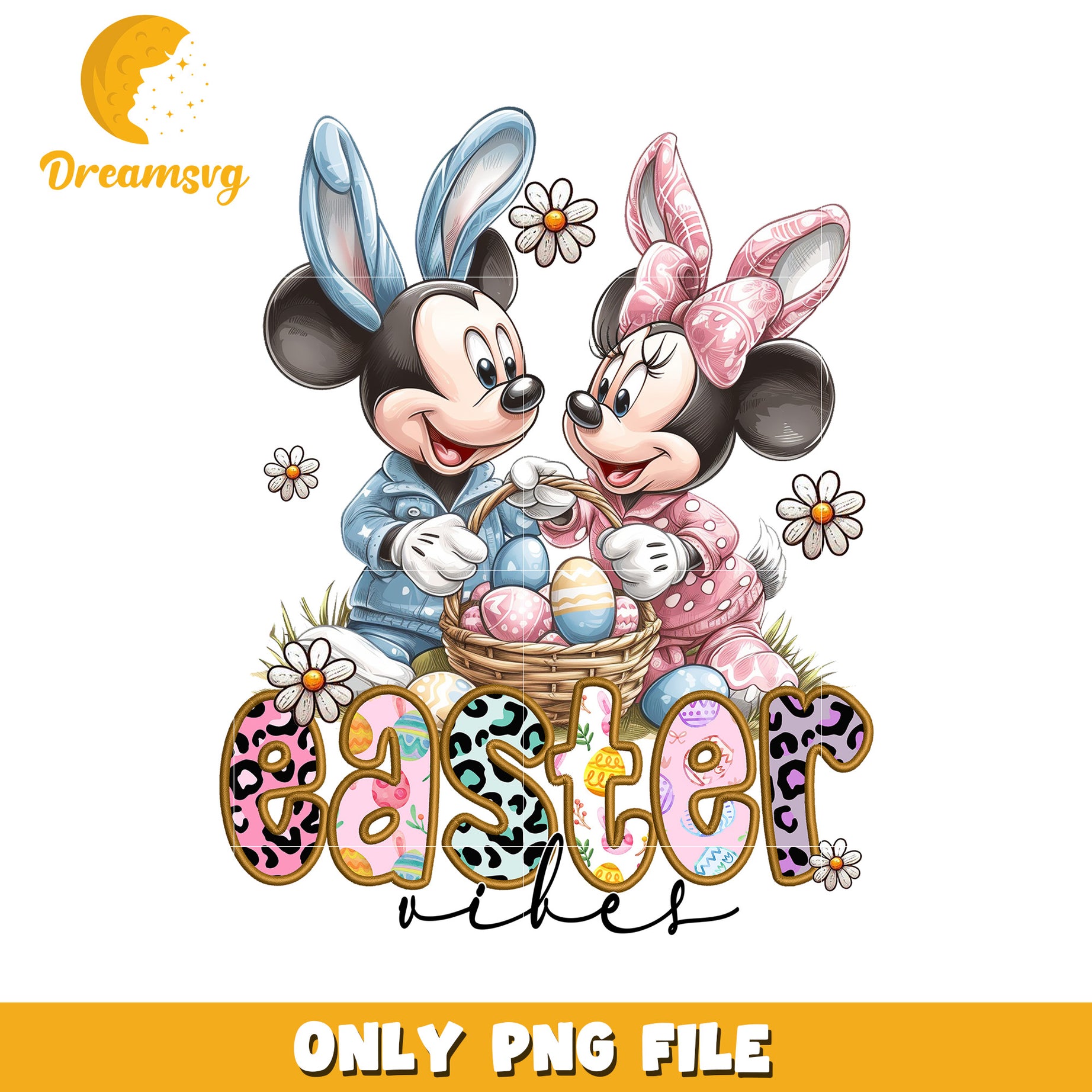 Mickey Minnie Easter PNG