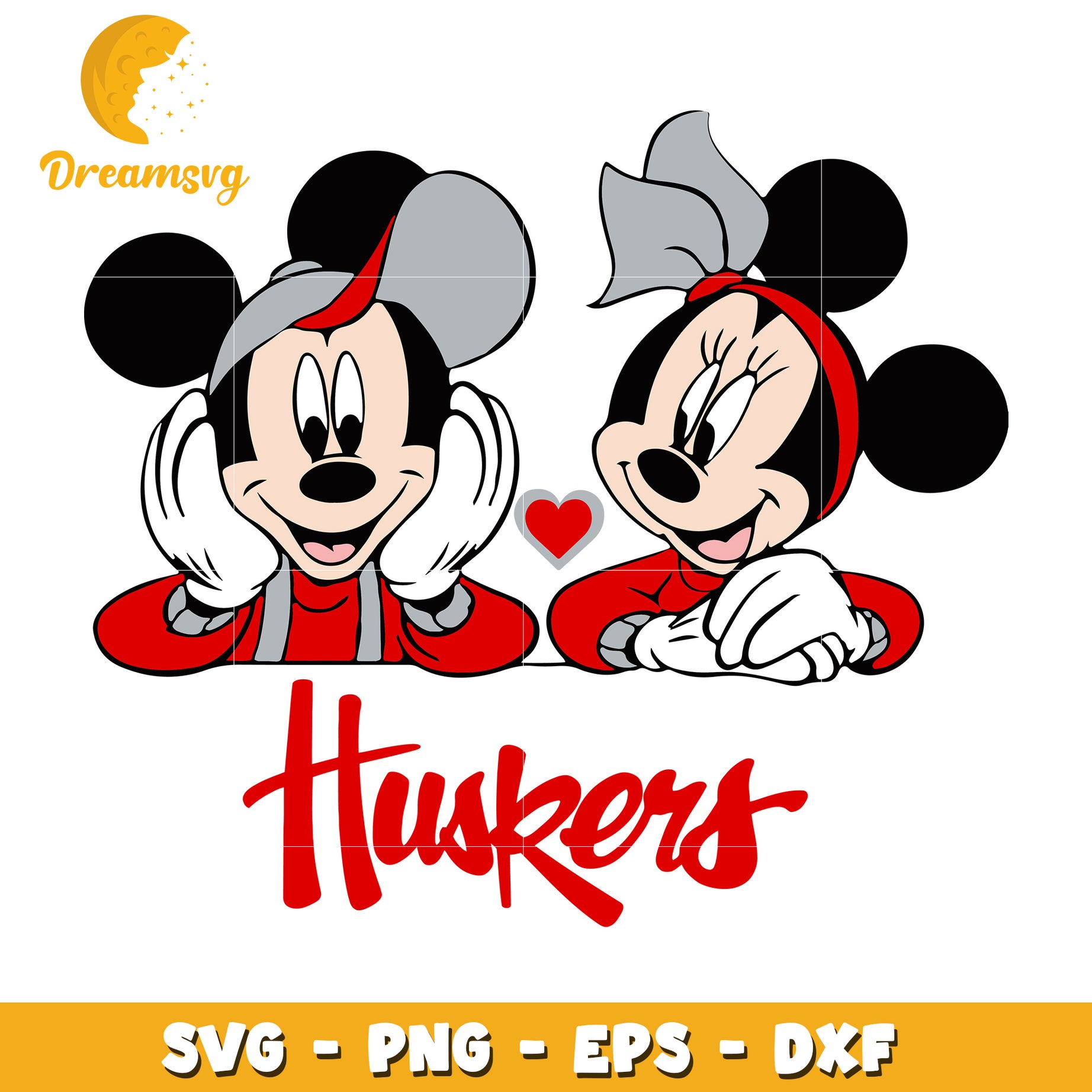 Mickey Minnie Huskers SVG PNG EPS DXF