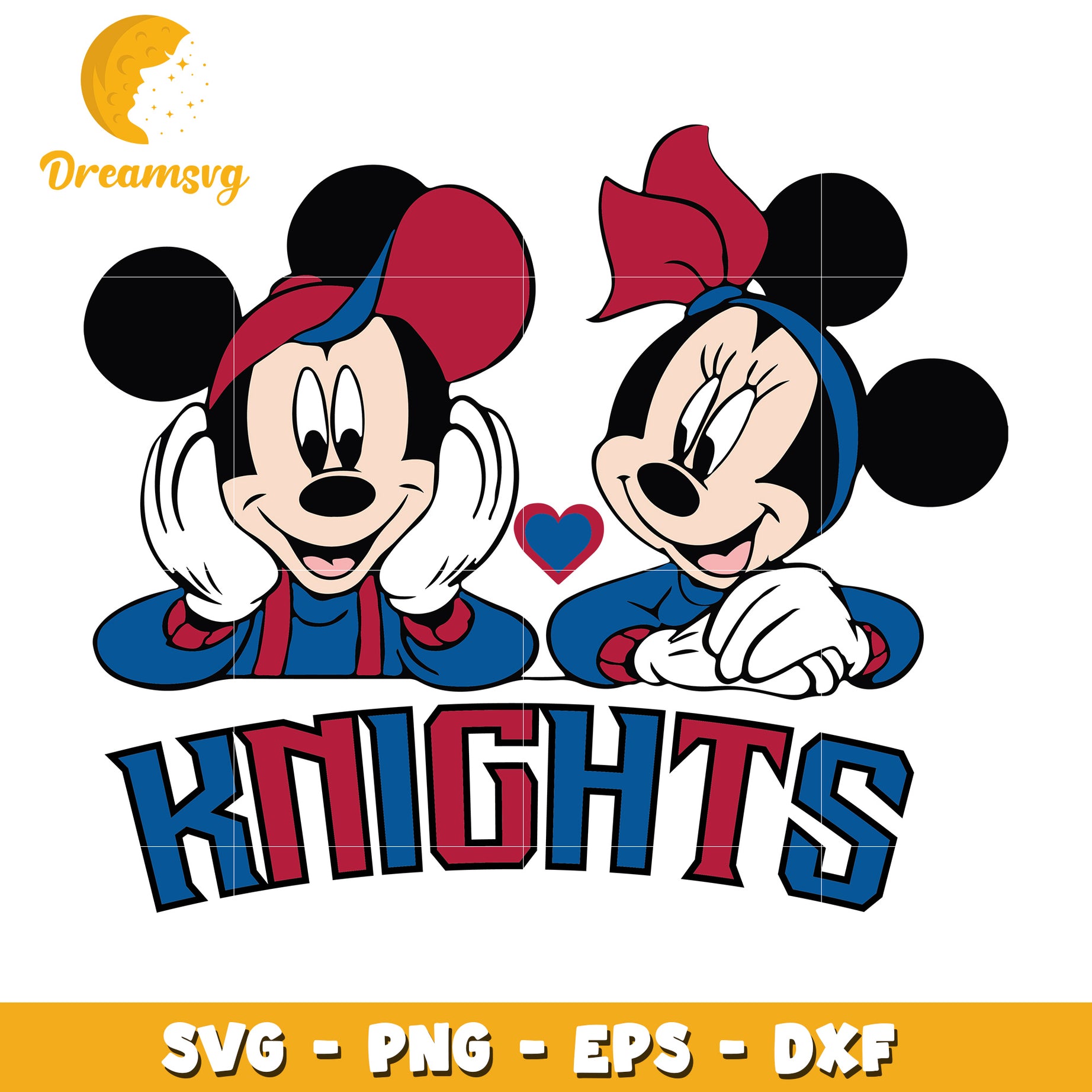 Mickey Minnie Knights SVG PNG EPS DXF