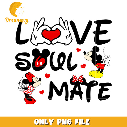 Mickey Minnie Love Soulmate PNG