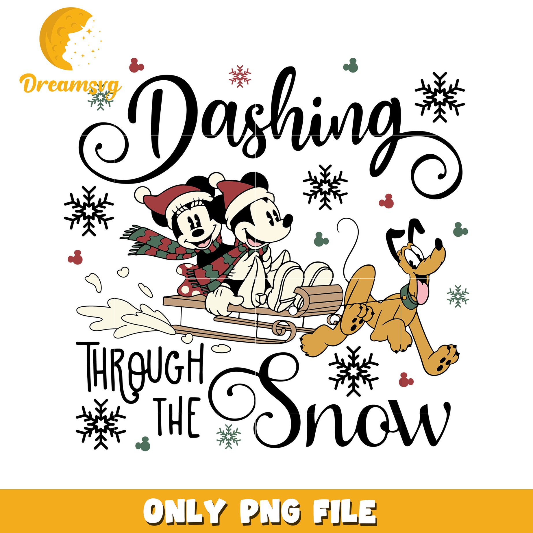 Mickey Minnie Pluto Christmas PNG