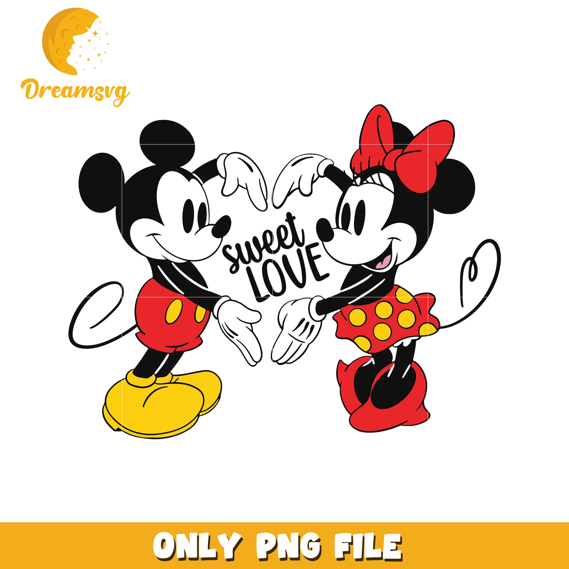 Mickey Minnie Sweet Love PNG