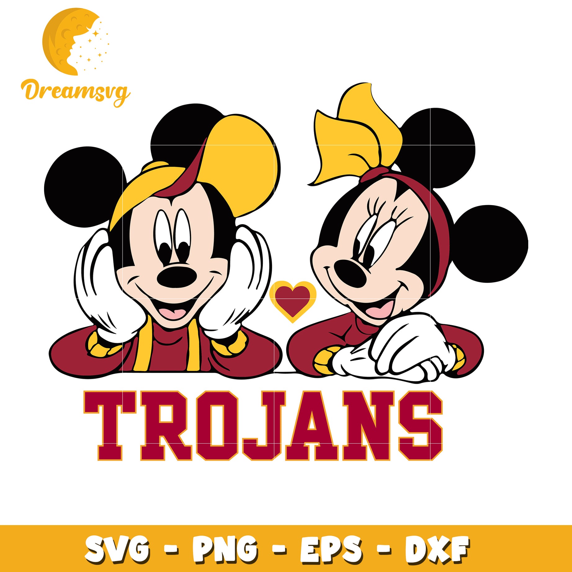 Mickey Minnie Trojans SVG PNG EPS DXF