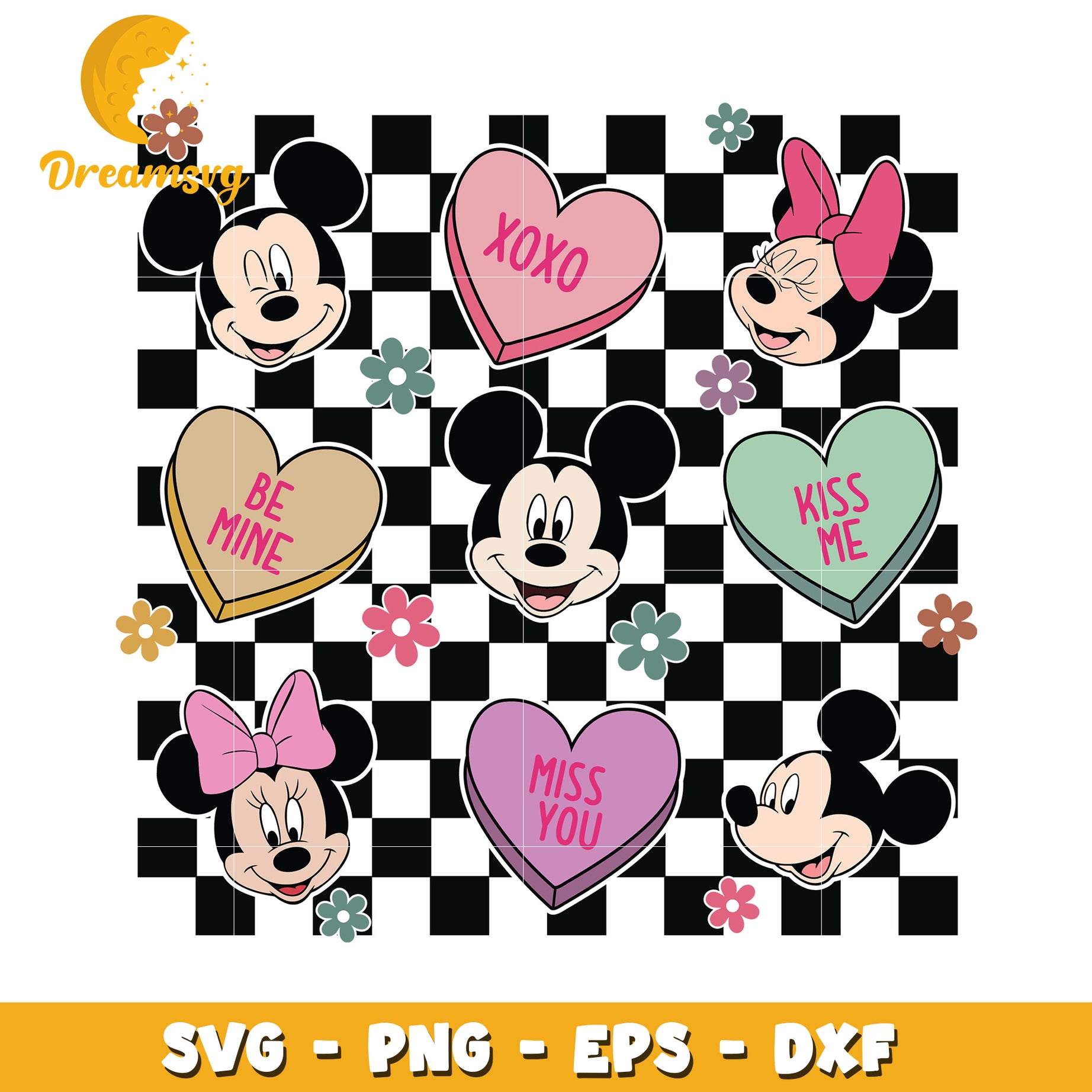 Mickey Minnie Valentine SVG Bundle
