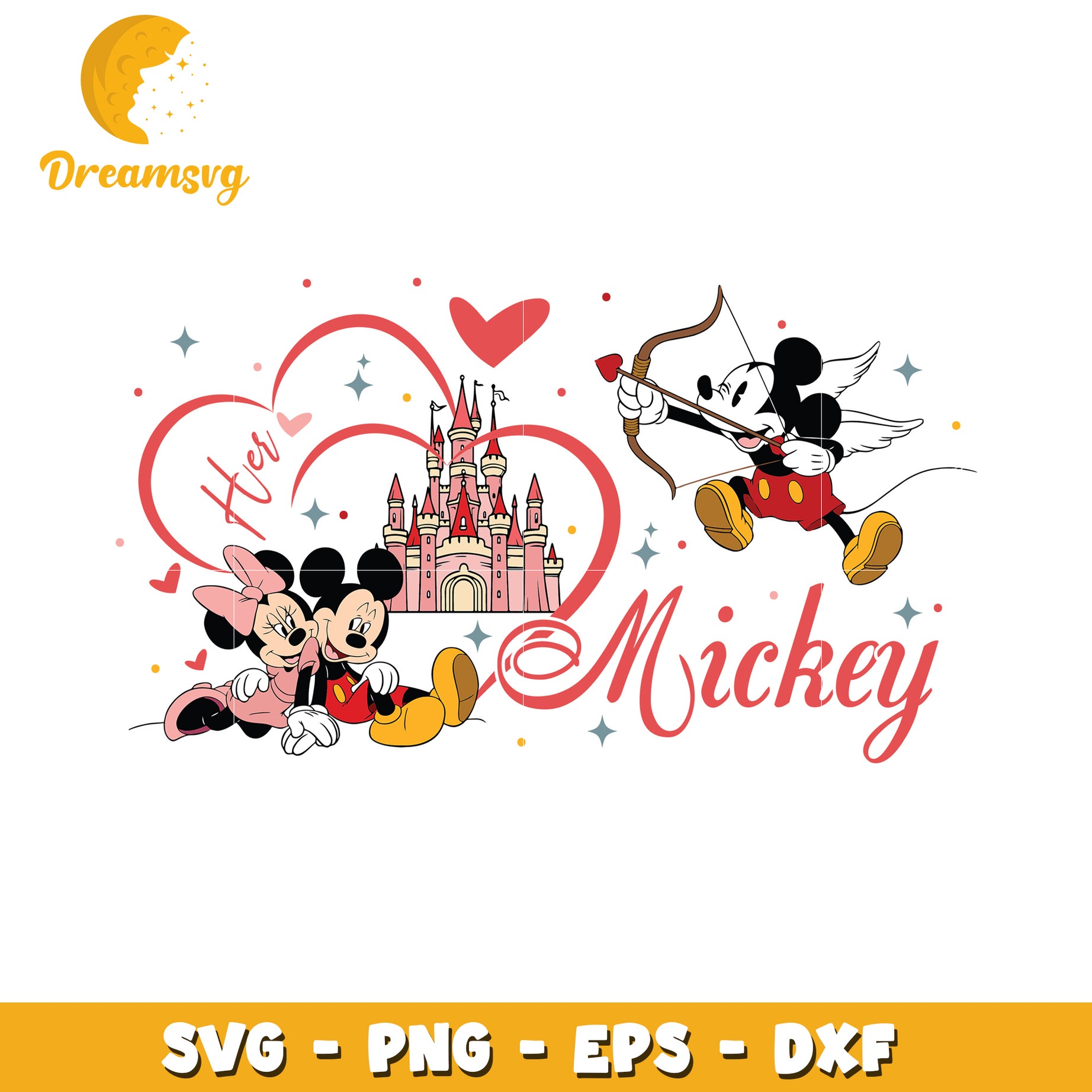 Mickey Minnie Valentine SVG Cut Files