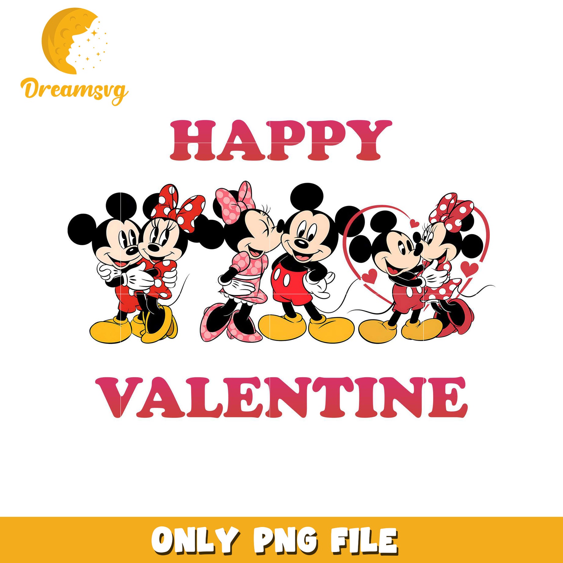 Mickey Minnie Valentines PNG