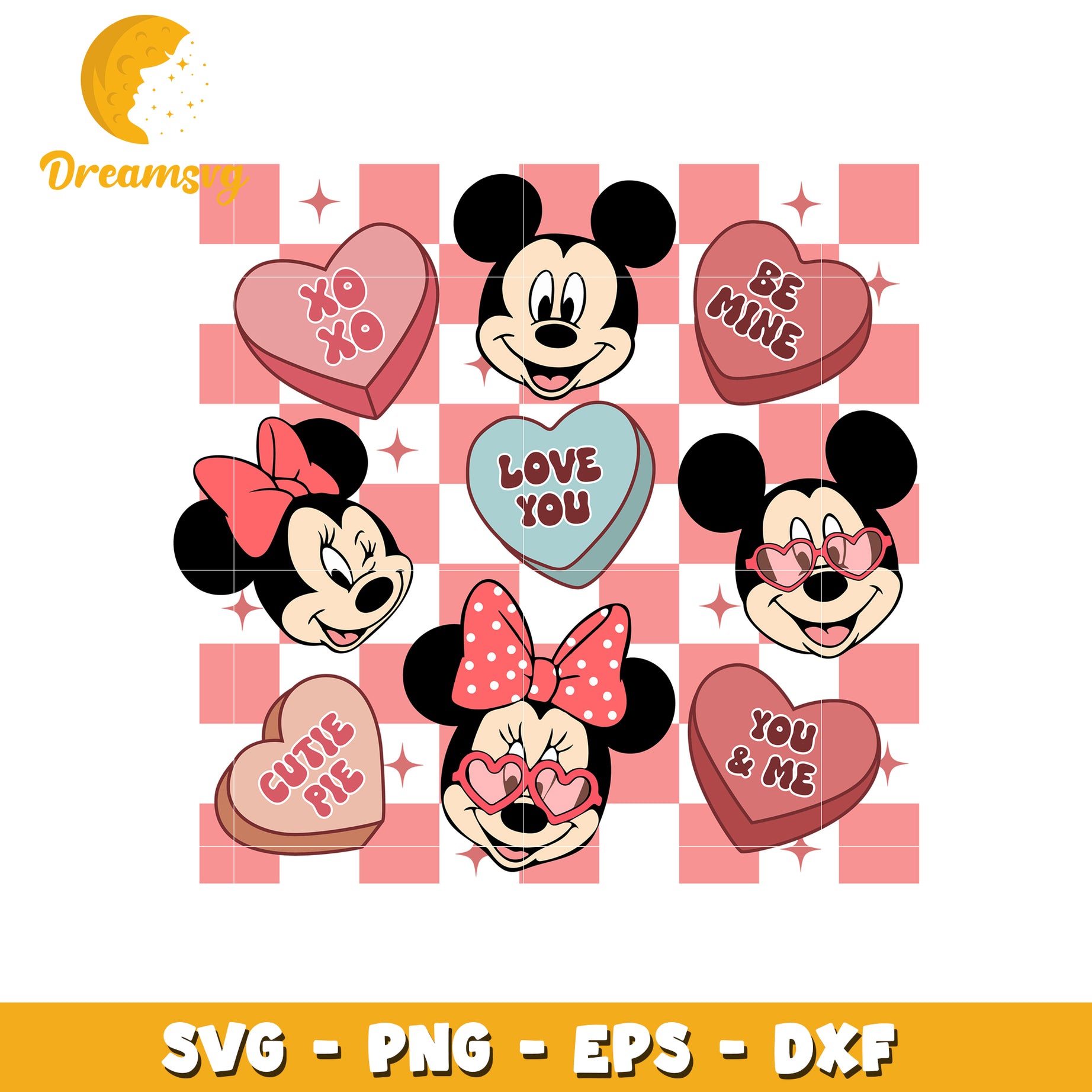 Mickey Minnie Valentines SVG Bundle