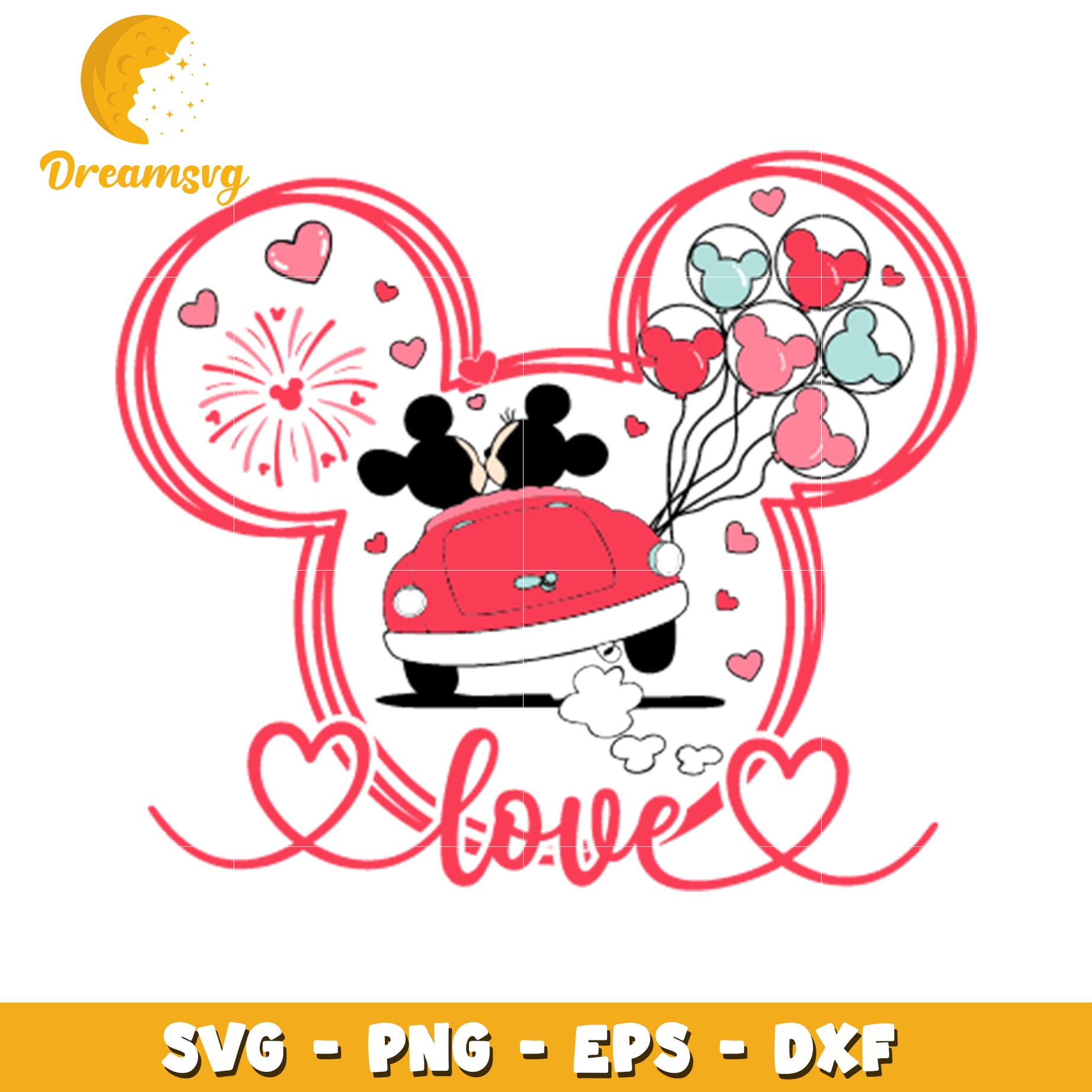 Mickey Minnie Valentines SVG Cut File