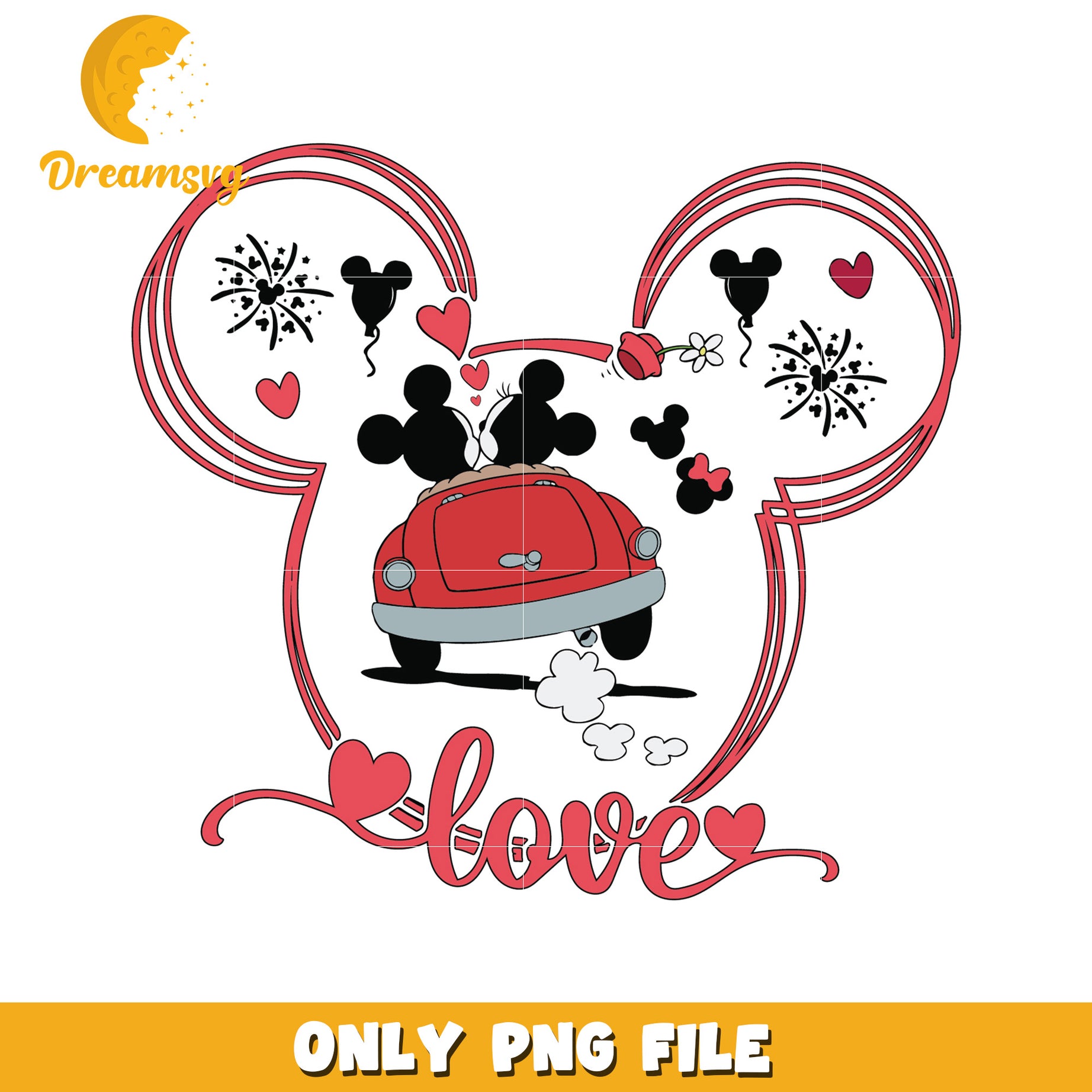 Mickey Minnie Wedding PNG Design