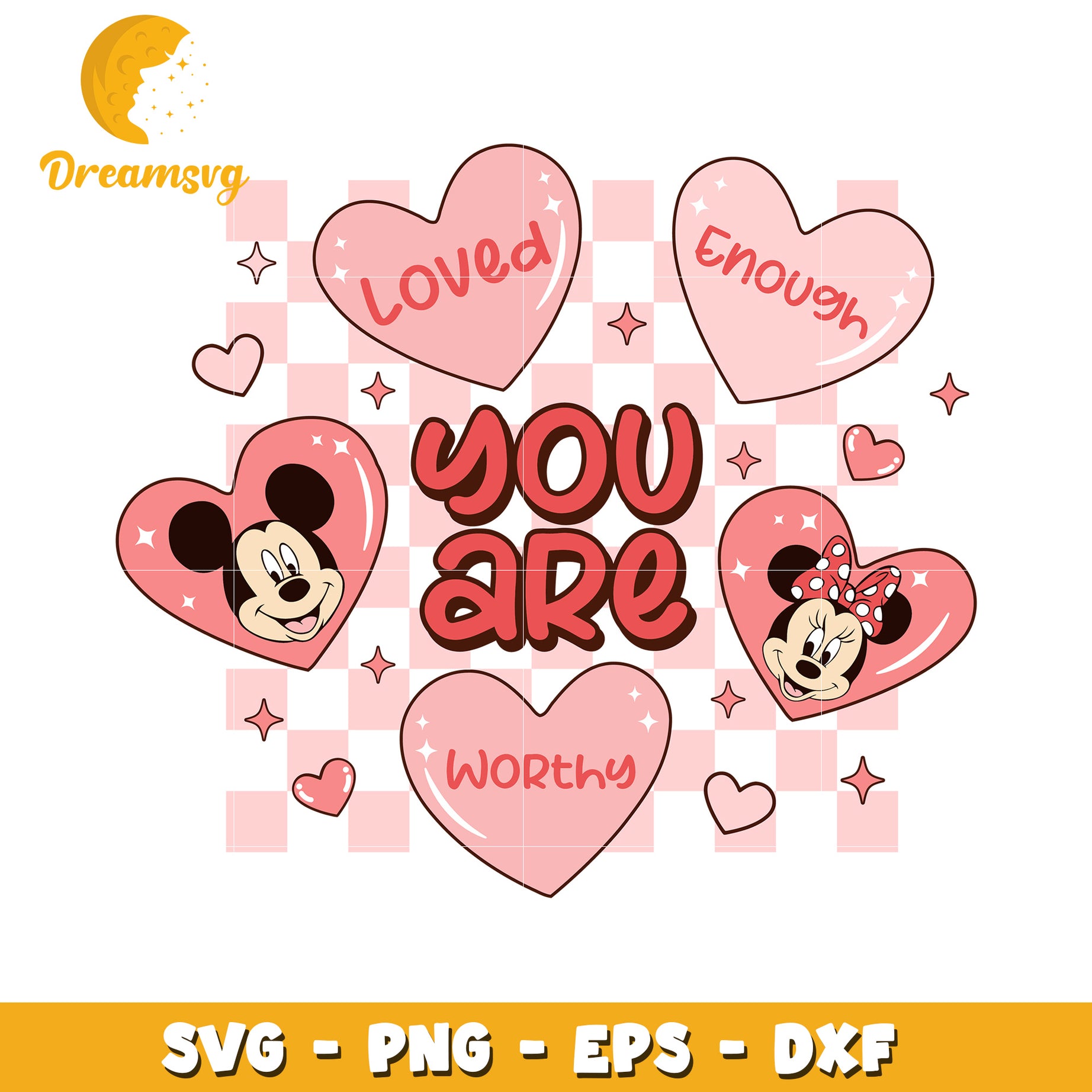 Mickey Minnie You Are Loved SVG PNG