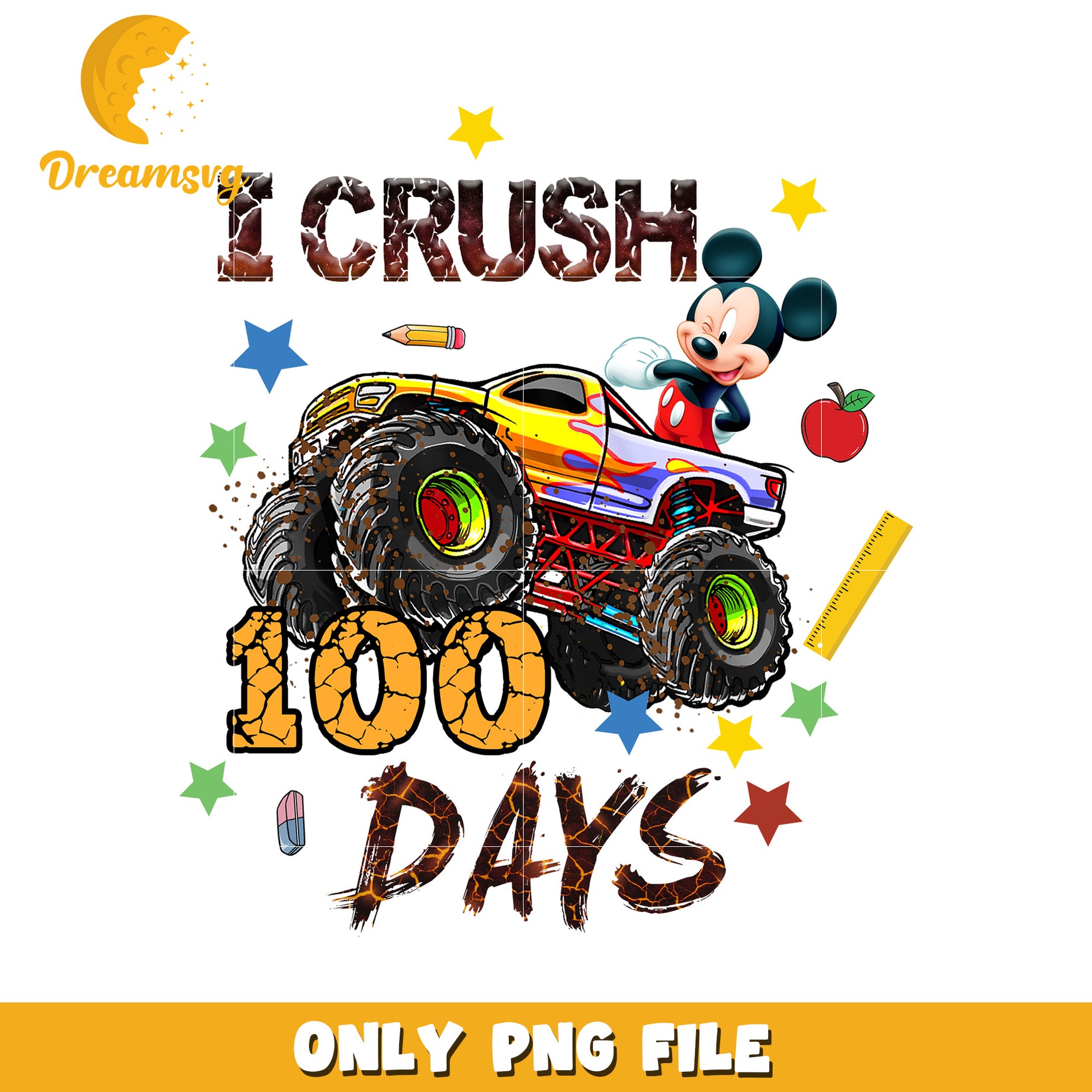 Mickey Monster Truck 100 Days PNG