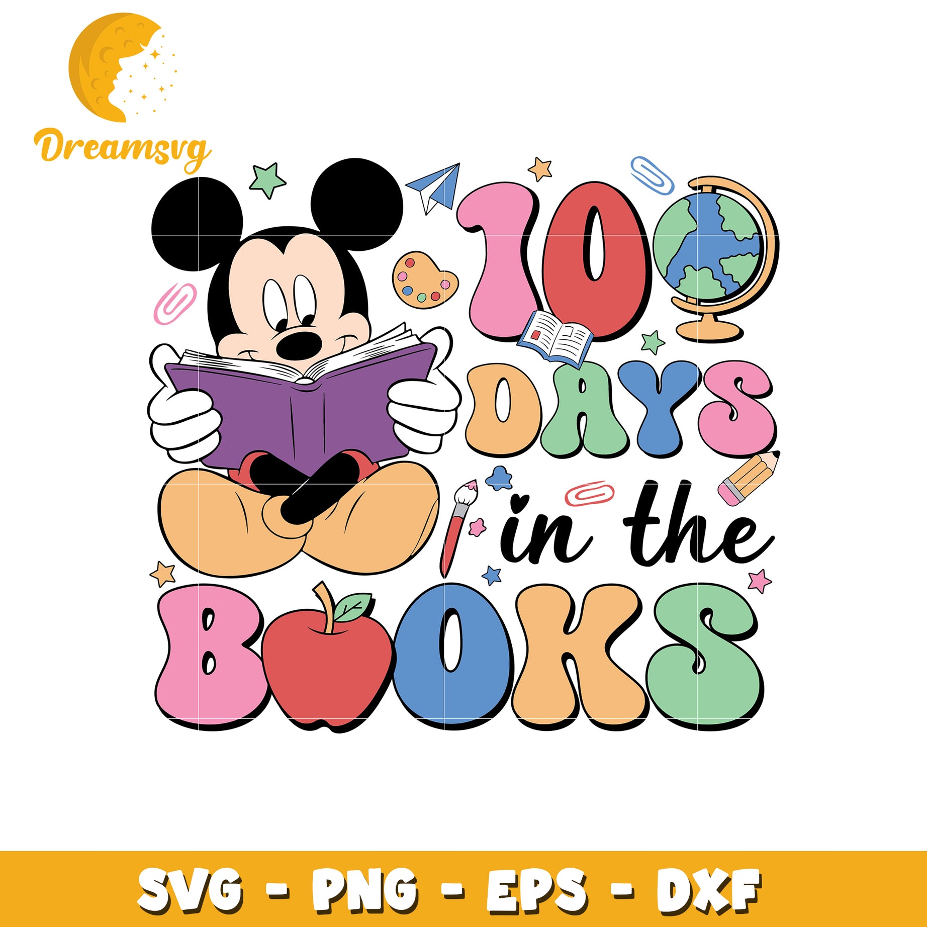 Mickey Mouse 10 Days in the Books SVG